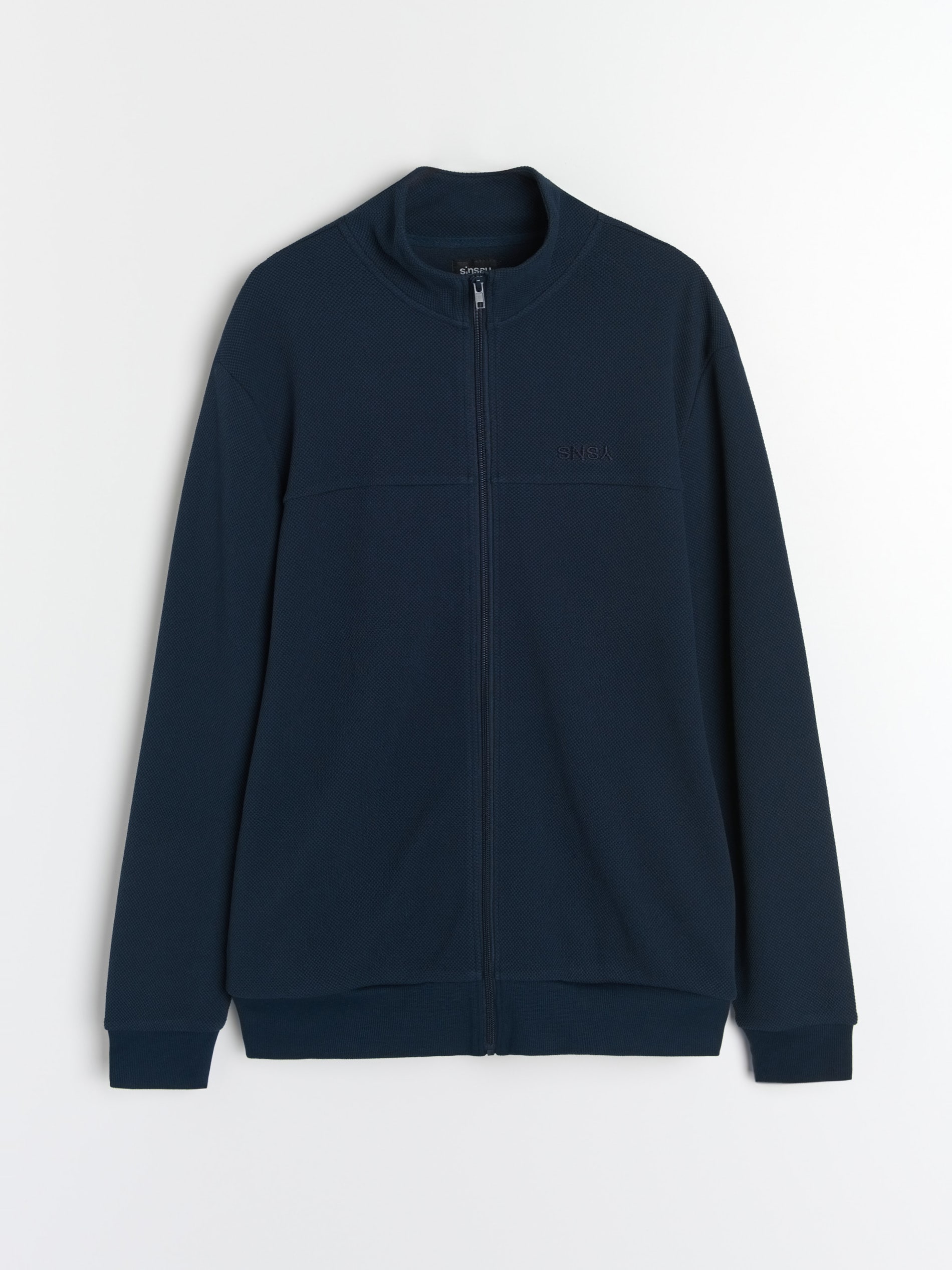 Sinsay - Φούτερ με φερμουάρ και όρθιο γιακά - ναυτικο μπλε φωτογραφία