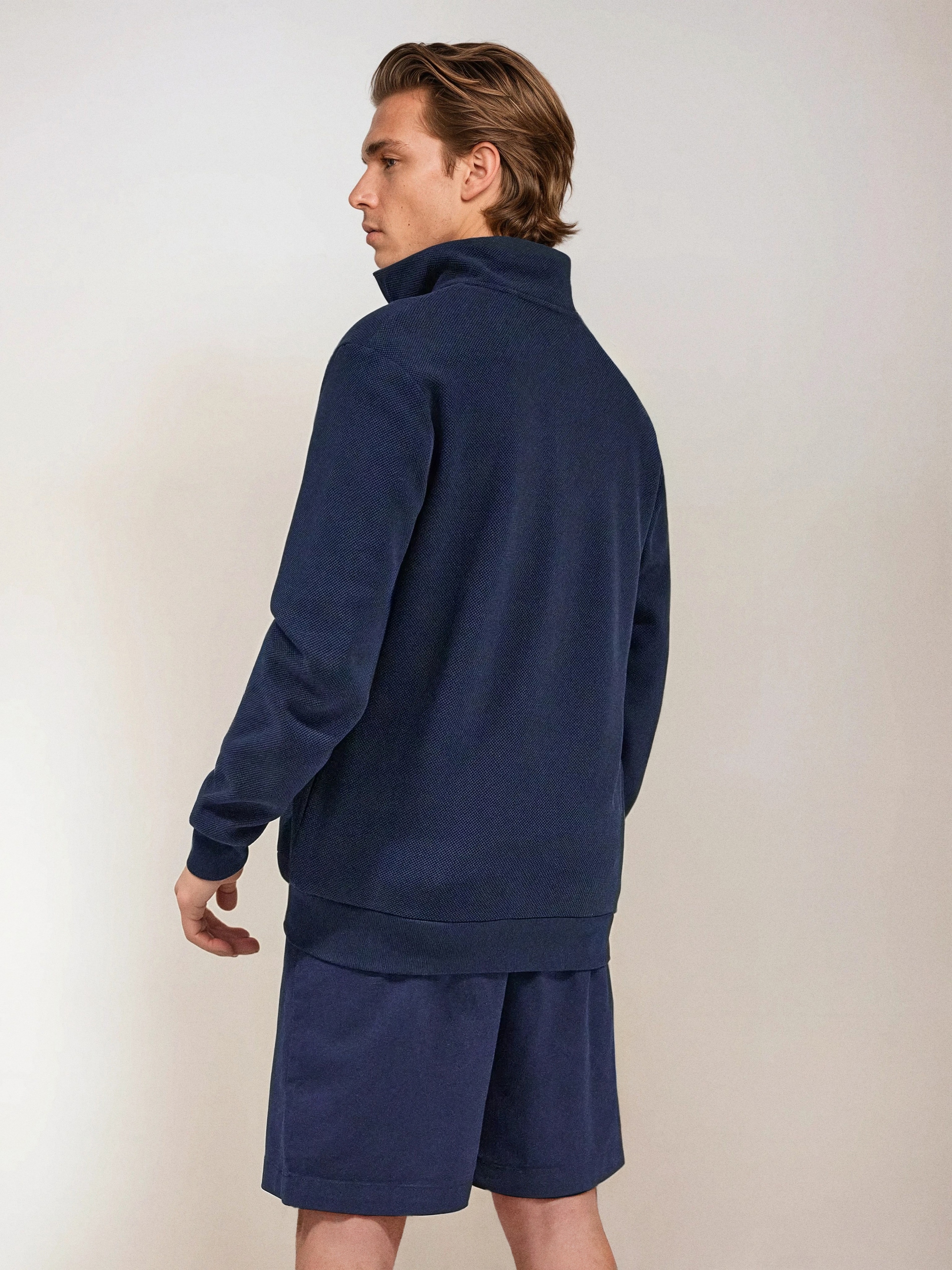 Sinsay - Φούτερ με φερμουάρ και όρθιο γιακά - ναυτικο μπλε φωτογραφία