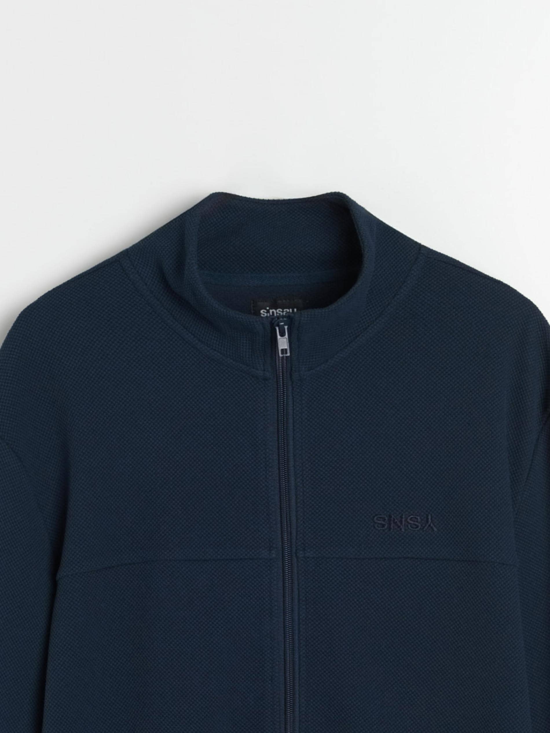 Sinsay - Φούτερ με φερμουάρ και όρθιο γιακά - ναυτικο μπλε φωτογραφία