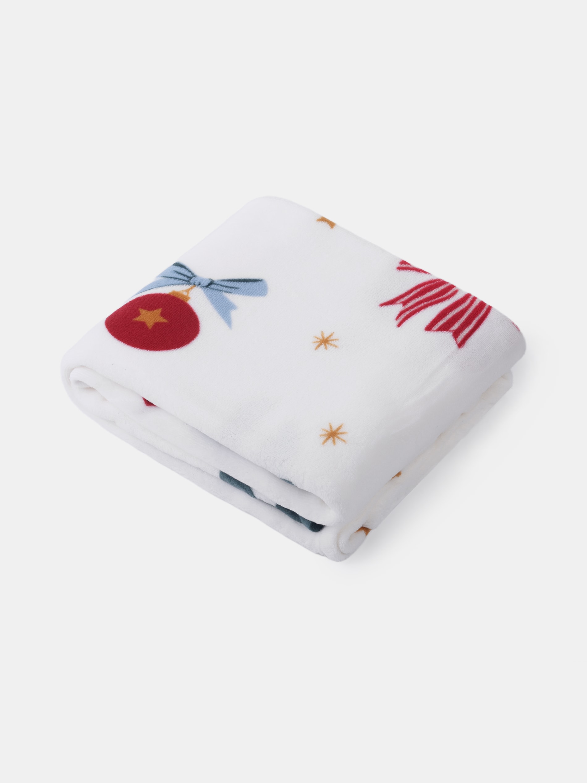 Sinsay - Κουβέρτα με χριστουγεννιάτικο σχέδιο - λευκο φωτογραφία