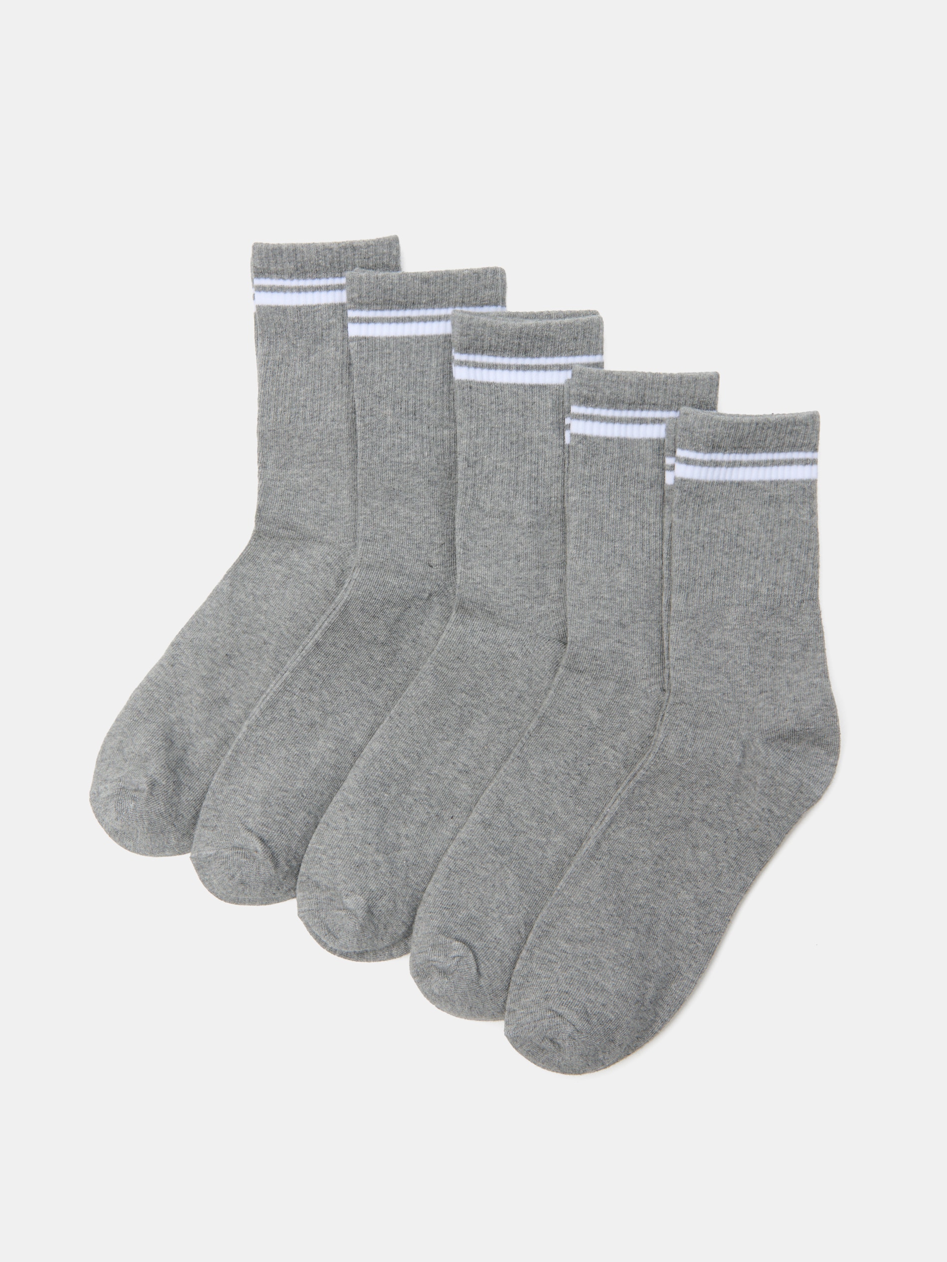 Sinsay - Prążkowane skarpetki 5 pack - szary