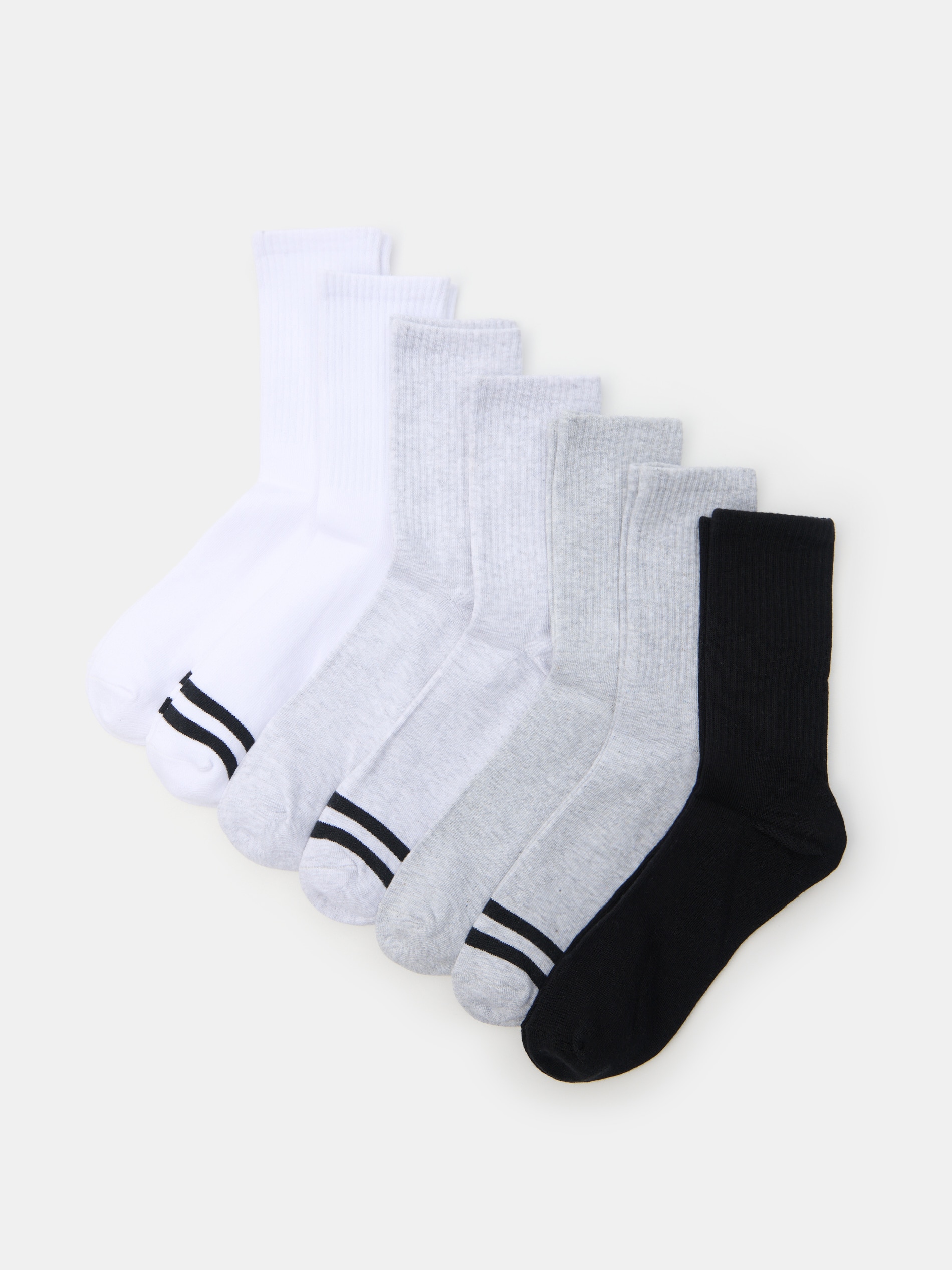 Sinsay - Prążkowane skarpetki 7 pack - wielobarwny