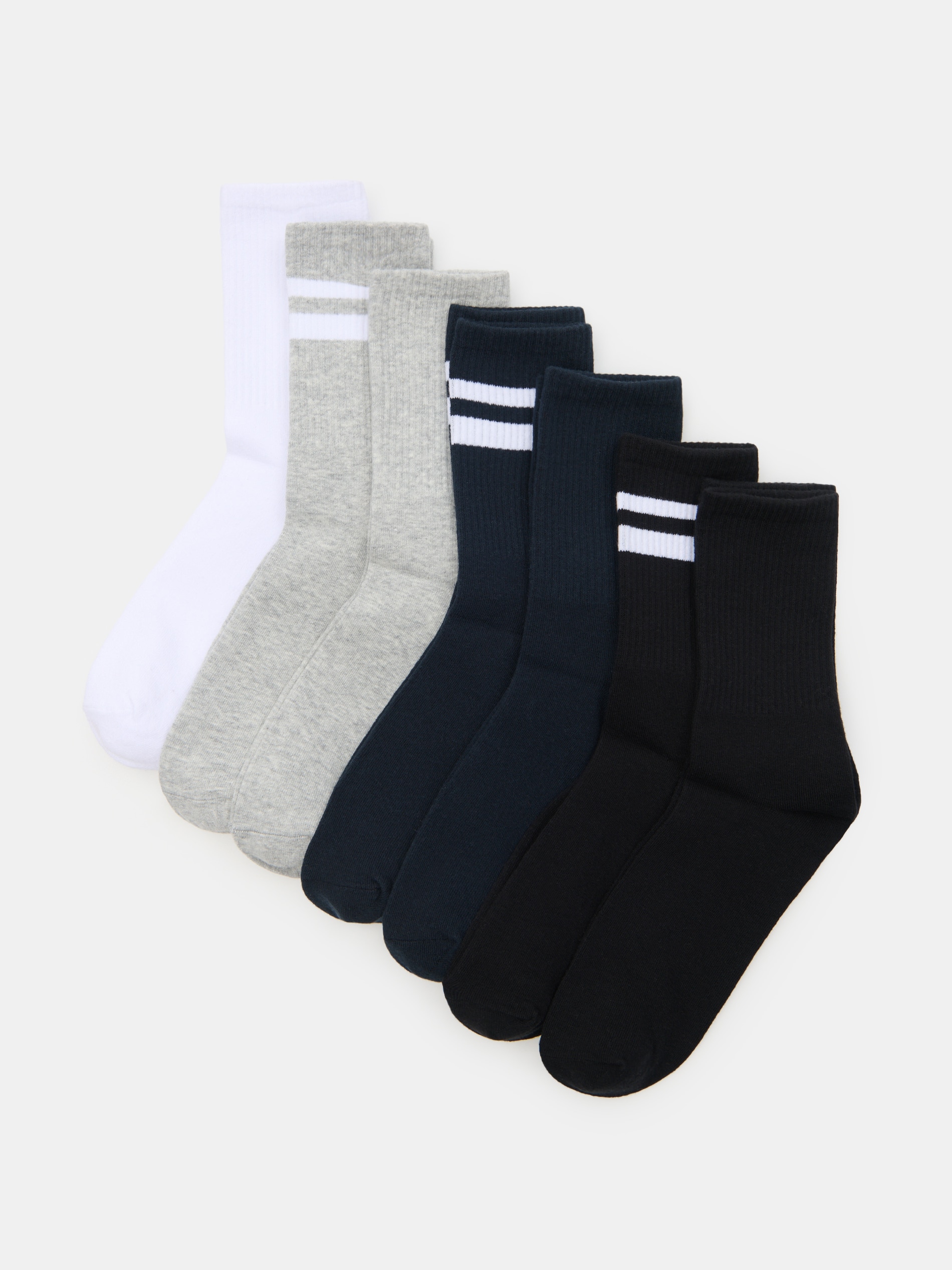 Sinsay - Prążkowane skarpetki 7 pack - wielobarwny