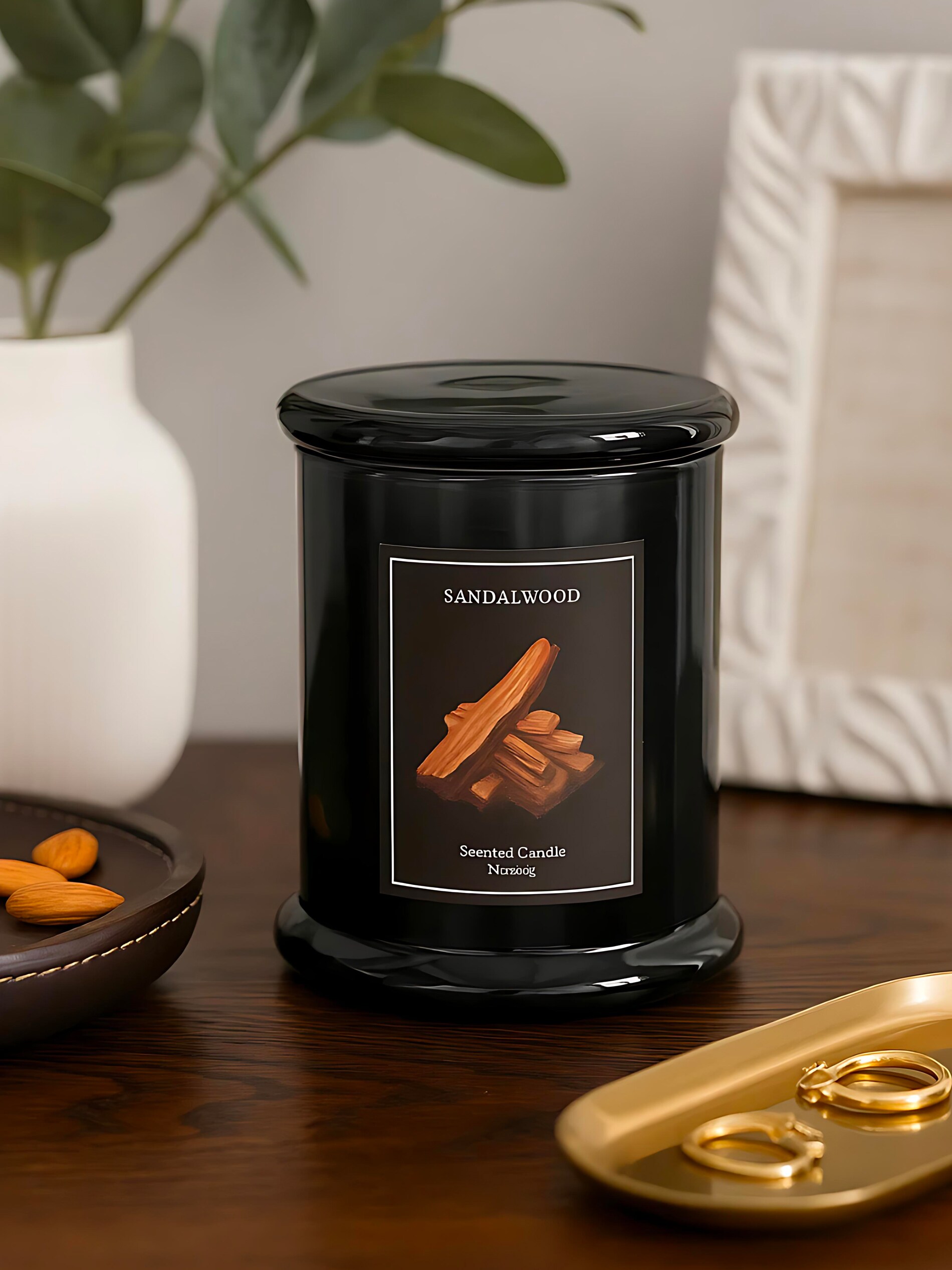 Sinsay - Αρωματικό κερί Sandalwood - μαυρο φωτογραφία