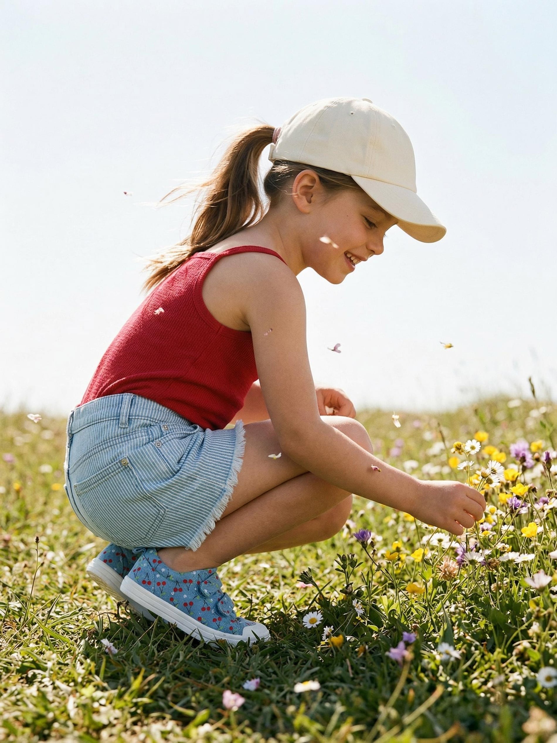 Sinsay - Szorty jeansowe w paski - niebieski