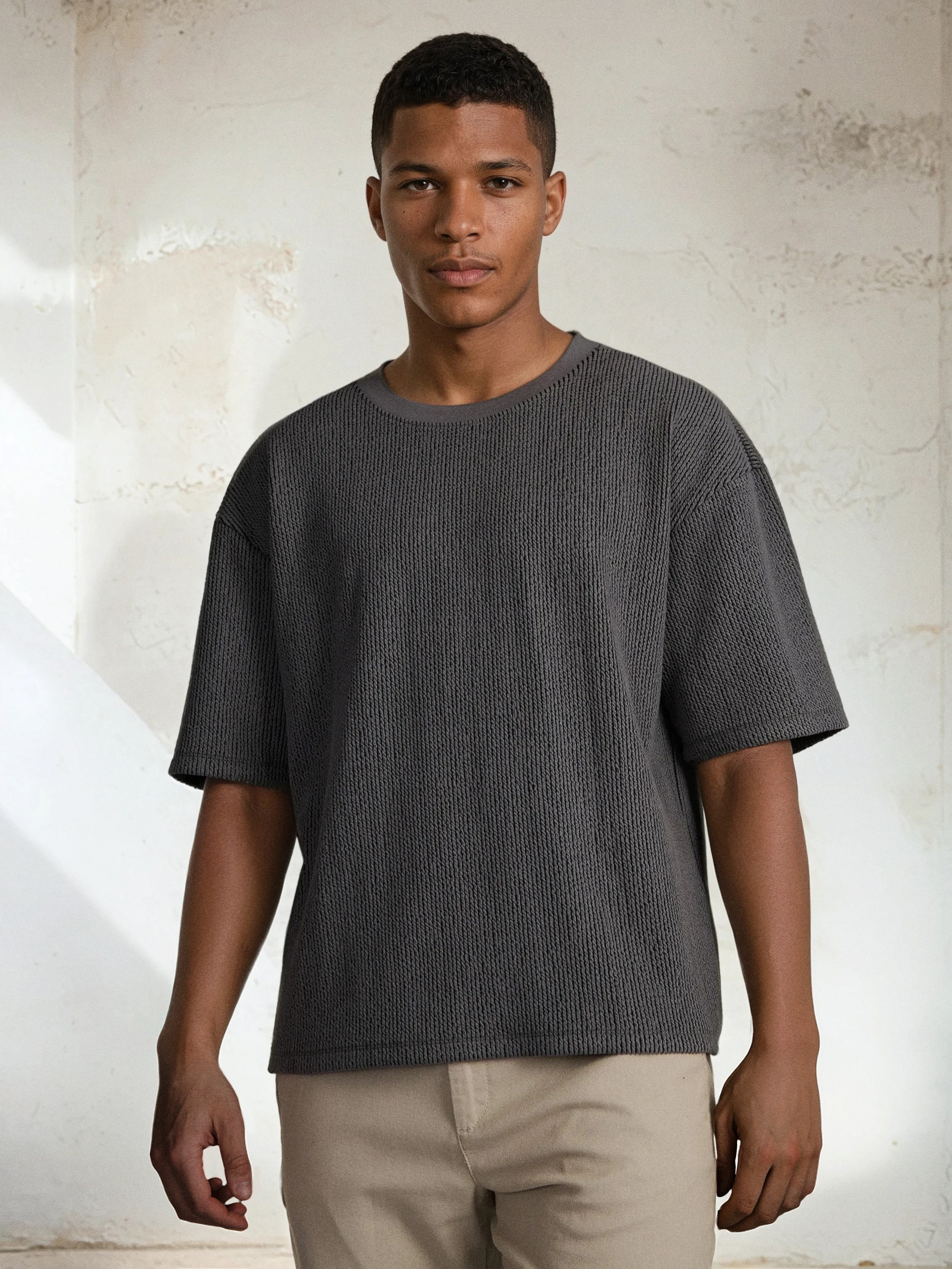 Sinsay - Bluza wykonana z dzianiny typu żakardowego - szary