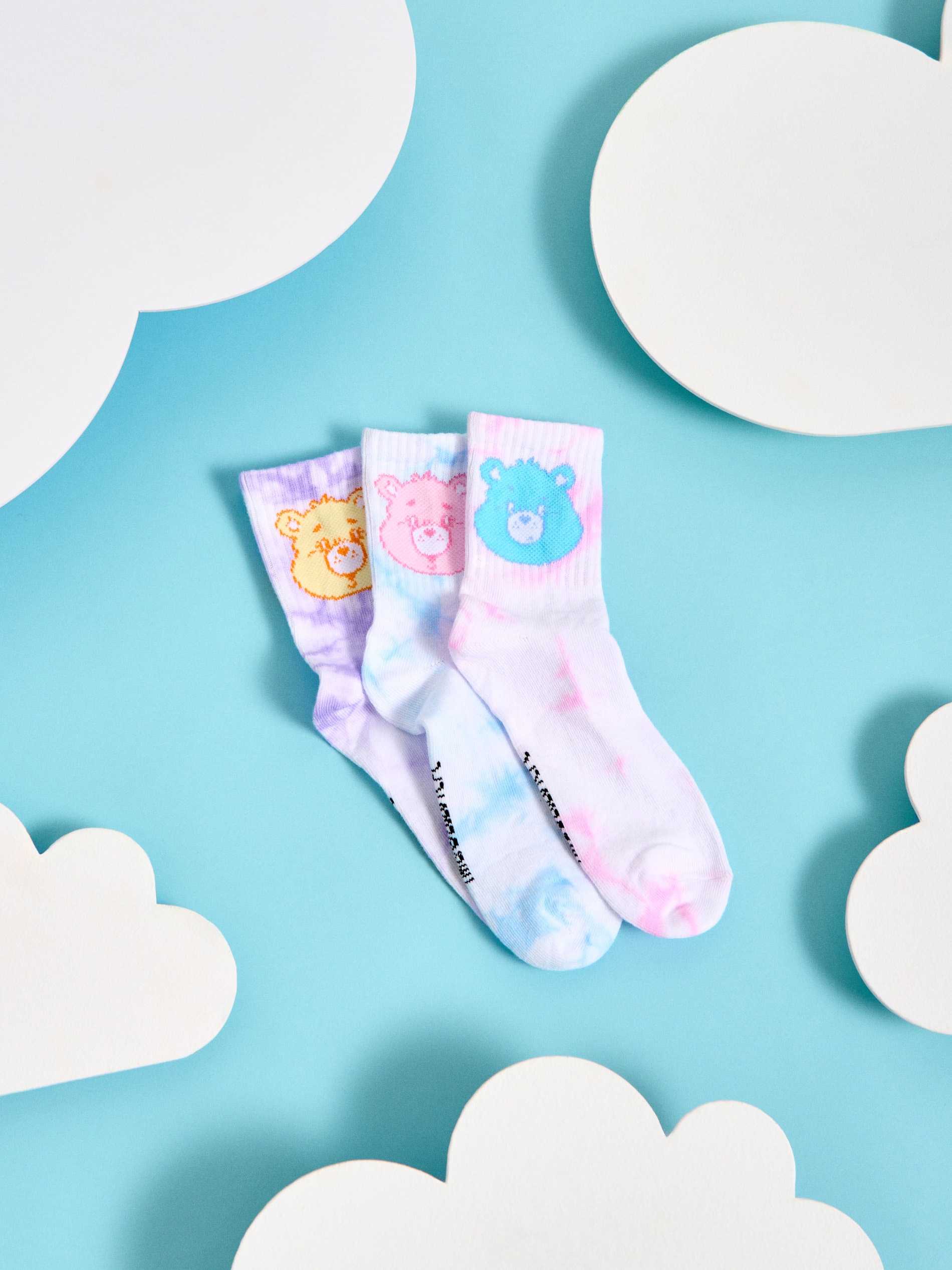 Sinsay - Skarpetki z nadrukiem 3 pack Care Bears - wielobarwny