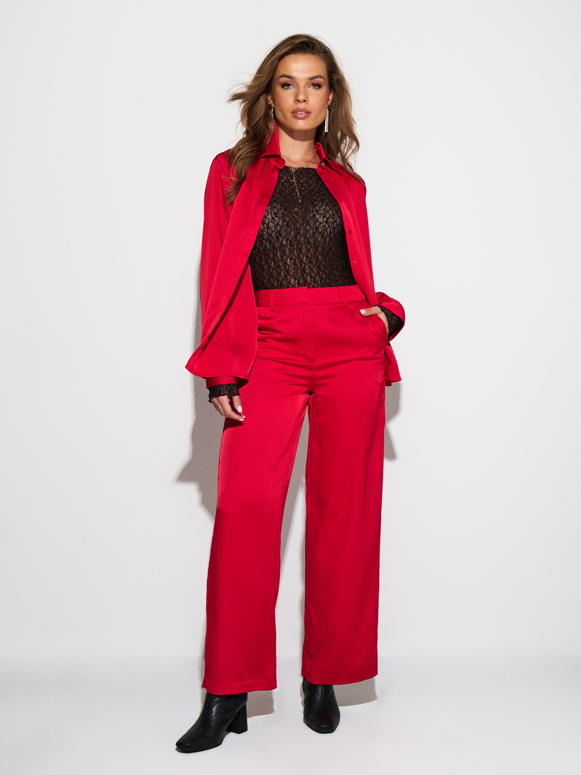 Sinsay - Παντελόνα - κοκκινο φωτογραφία