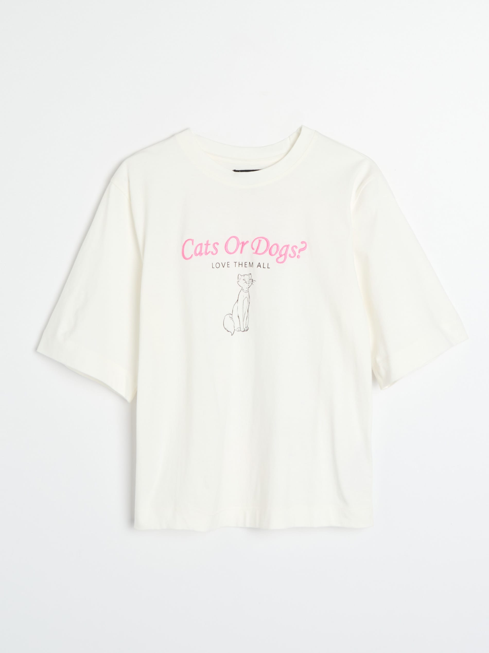 Sinsay - Bawełniana koszulka z nadrukiem Disney - kremowy