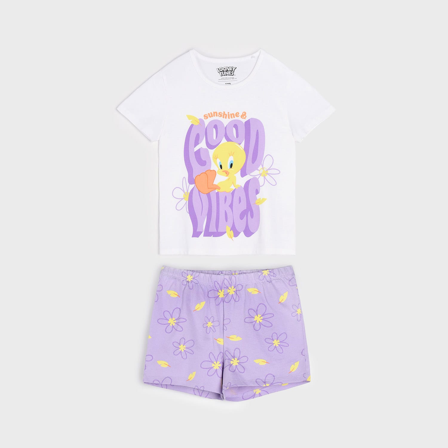 Sinsay - Set pijamale cu Looney Tunes - Violet