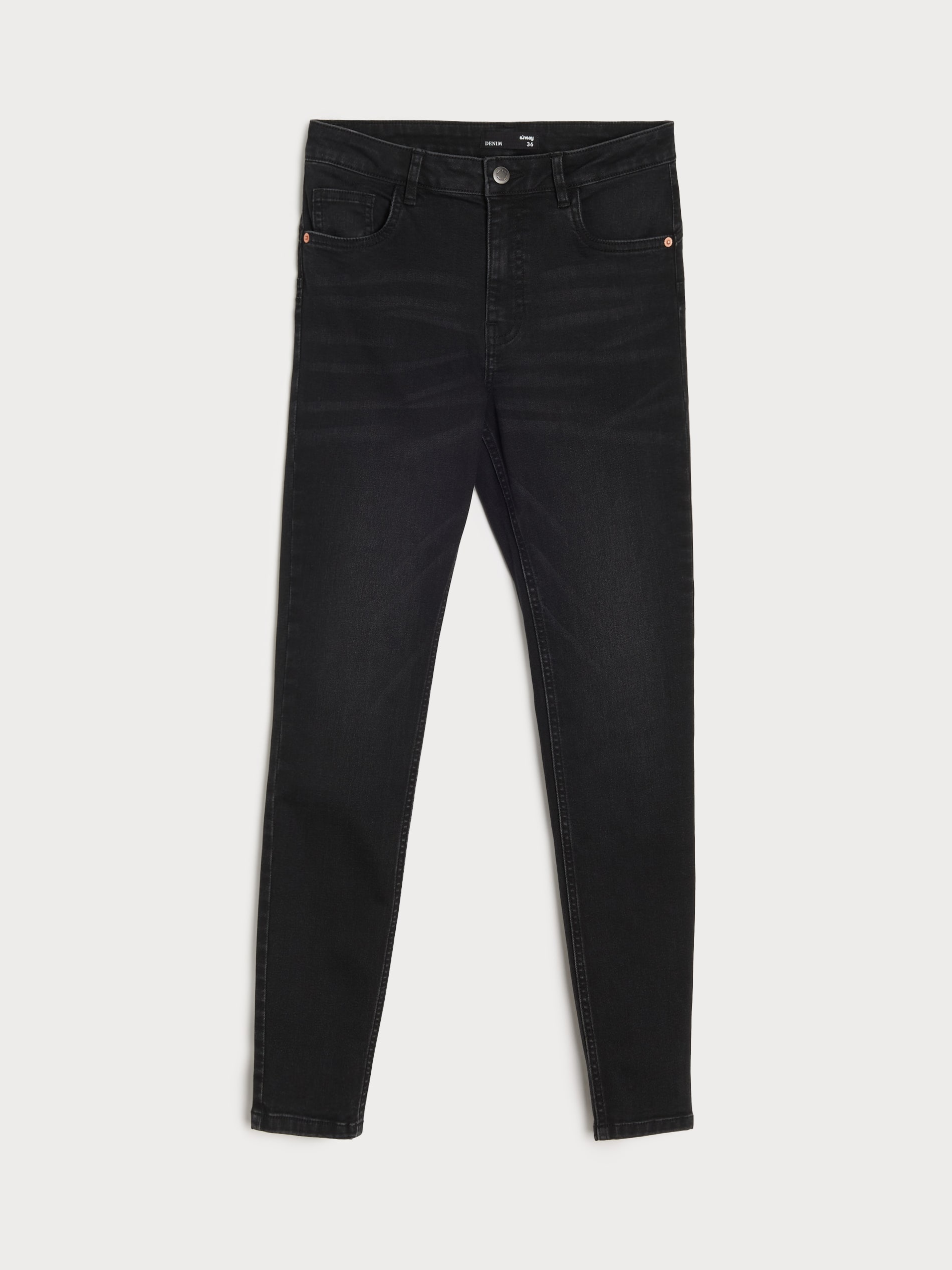 Sinsay - Jeansy skinny fit - czarny