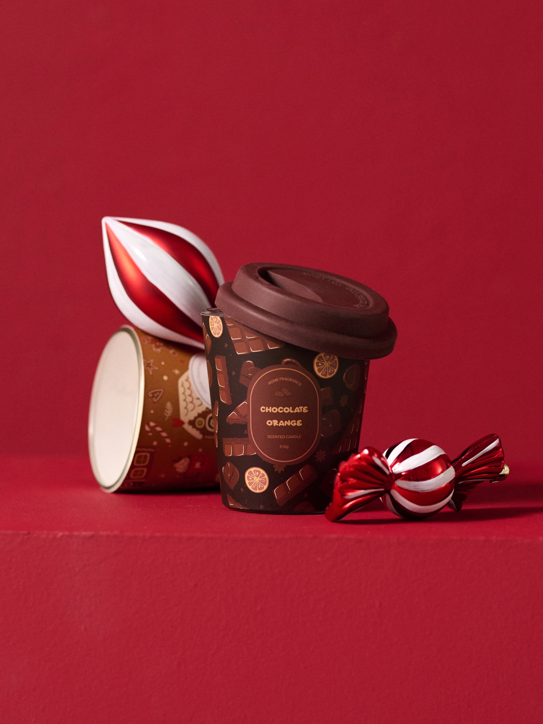 Sinsay - Αρωματικό κερί Chocolate Orange - μπεζ φωτογραφία