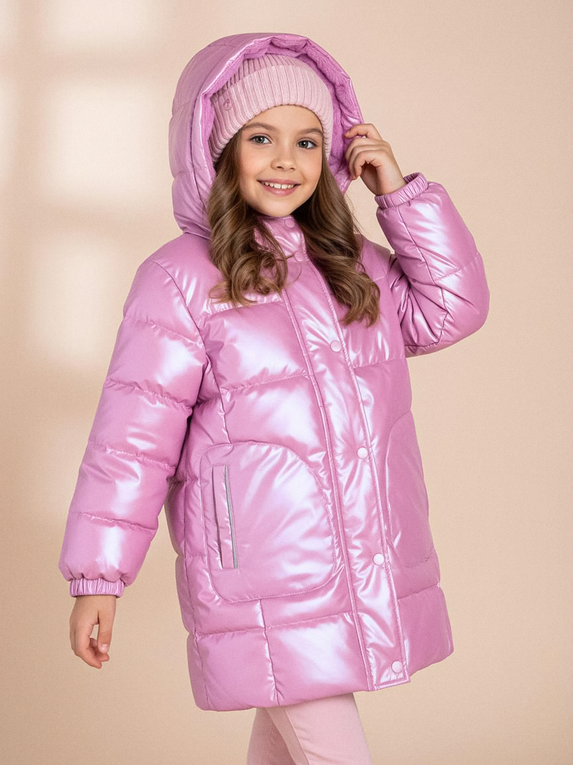 Sinsay - Ραμμένο παλτό με τεχνητό χνούδι - ροζ παστελ φωτογραφία