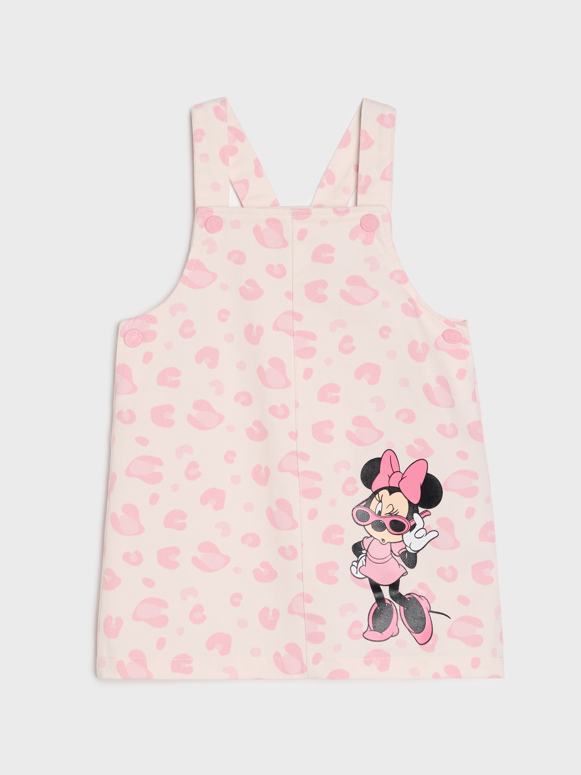 Sukienka ogrodniczka z nadrukiem Minnie Mouse