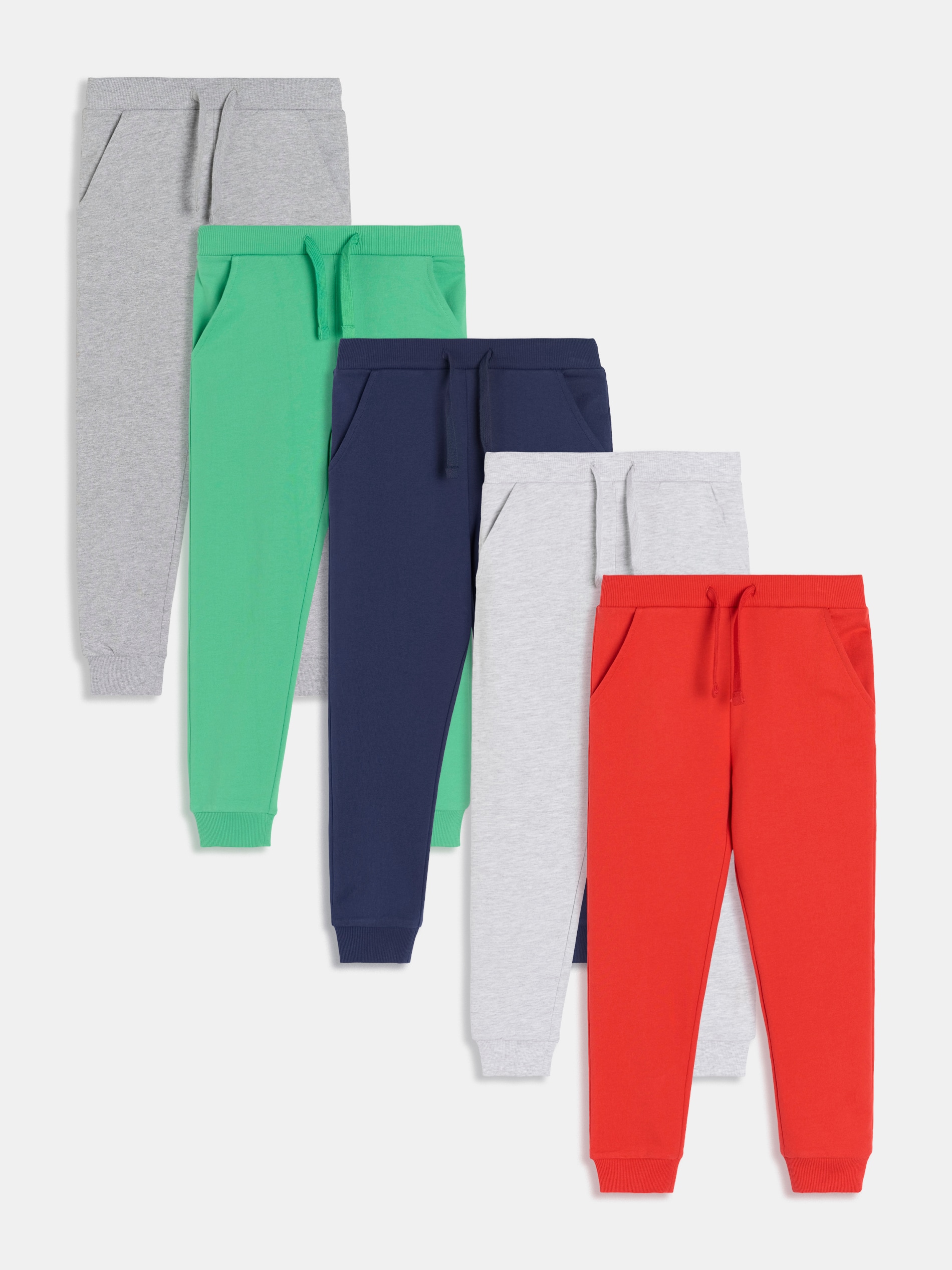 Sinsay - Spodnie dresowe 5 pack - czerwony