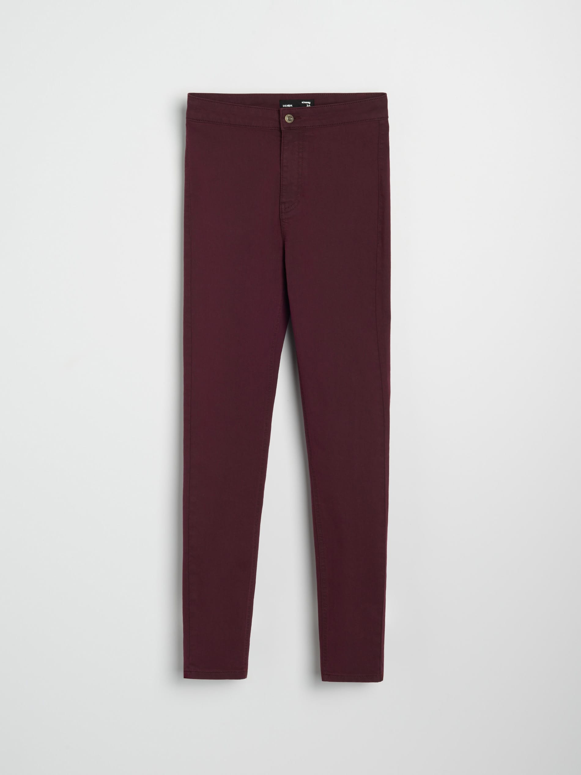 Sinsay - Jeansy skinny - brązowy