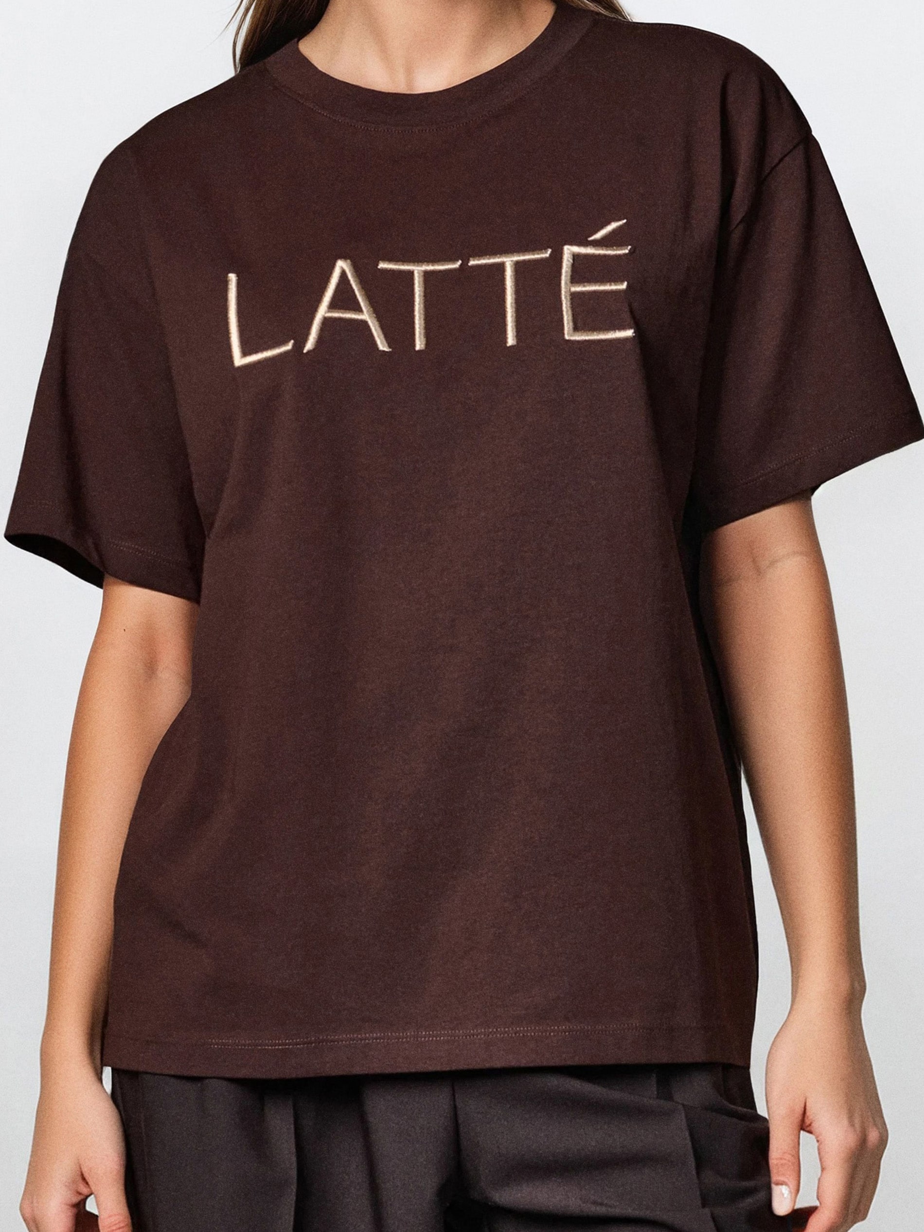 Sinsay - Μπλούζα με κεντημένη λεπτομέρεια - καφέ φωτογραφία