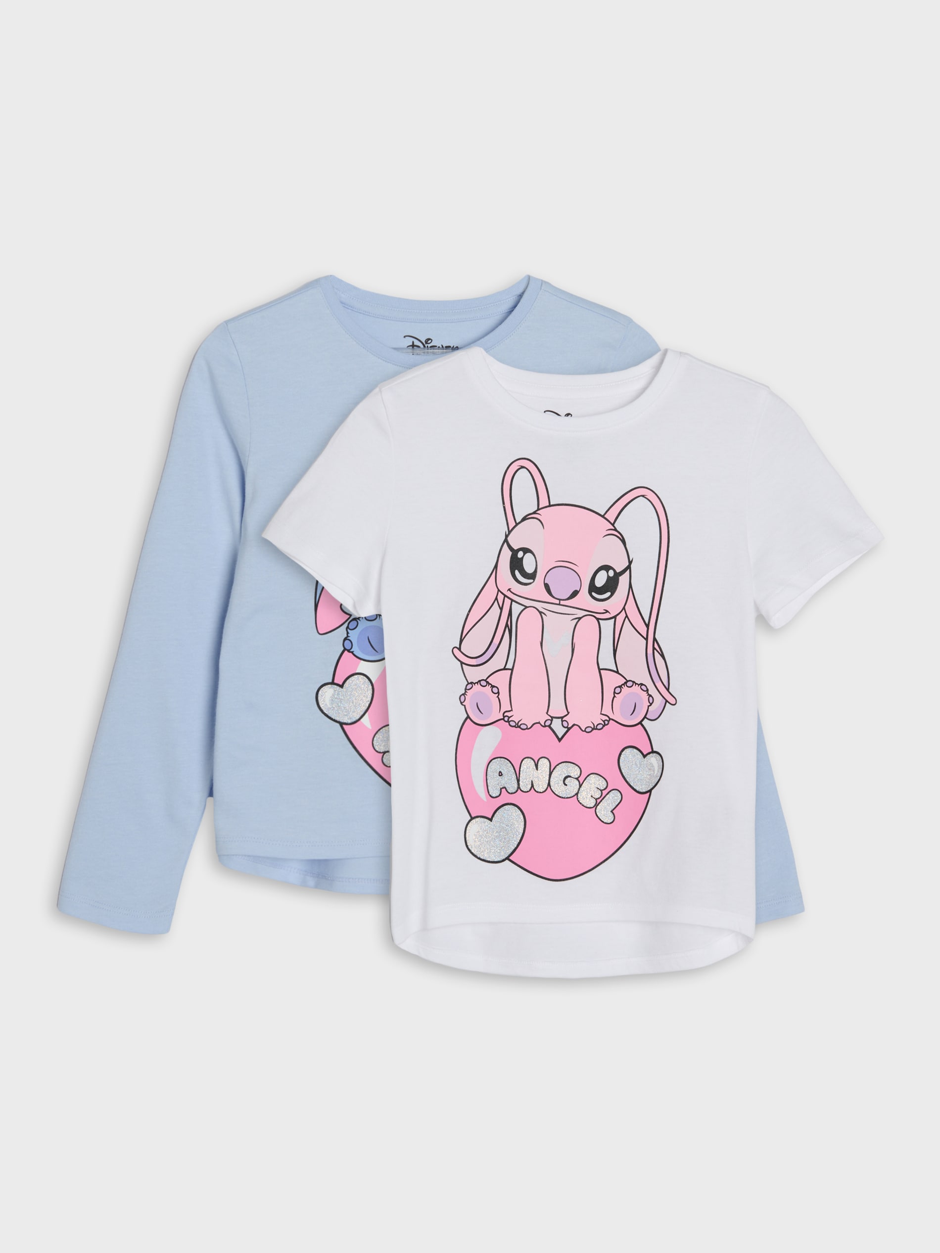 Sinsay - Bawełniana koszulka z nadrukiem 2 pack Lilo & Stitch - wielobarwny