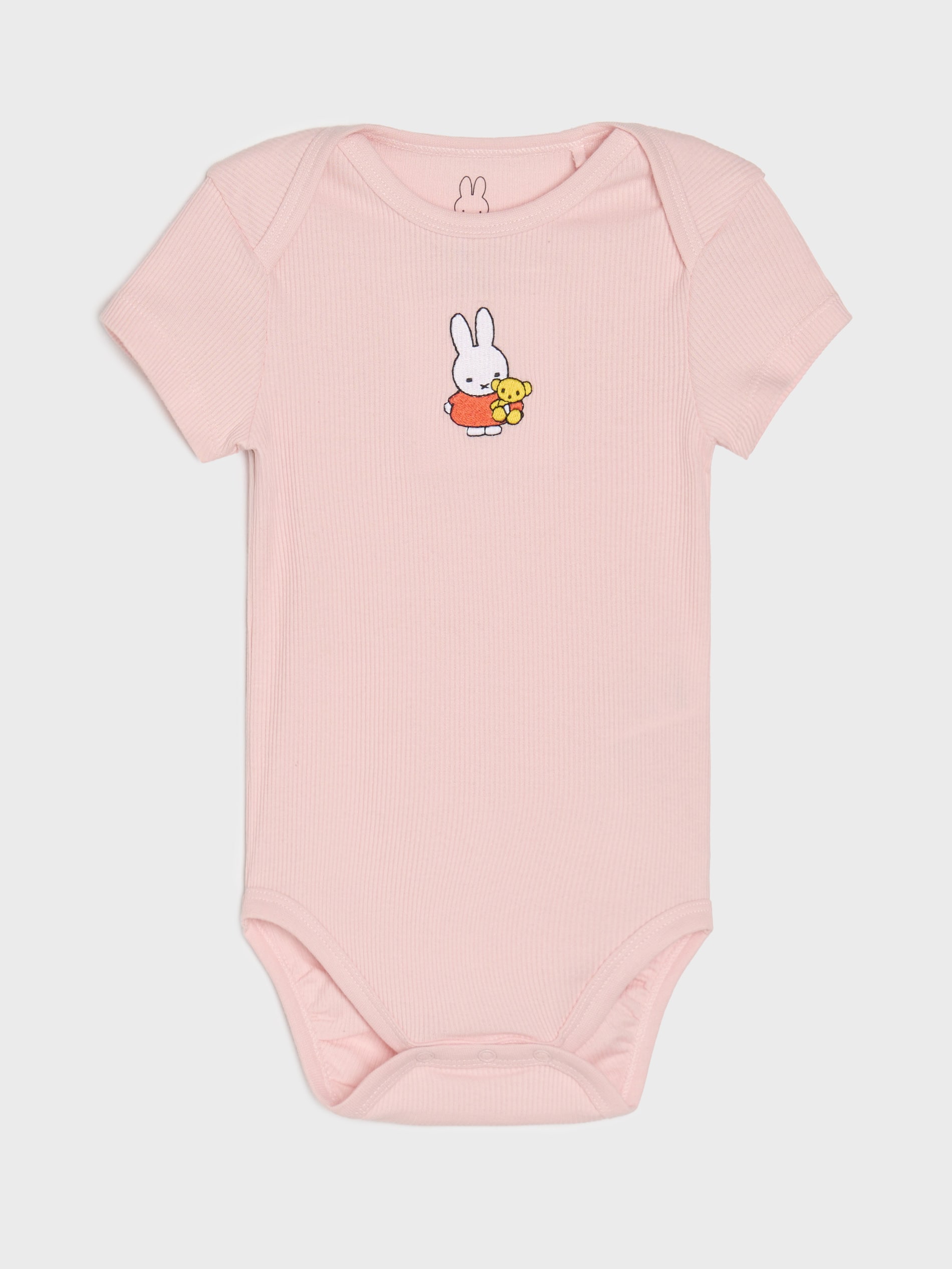 Sinsay - Body z prążkowanej dzianiny i ozdobnym haftem Miffy - różowy