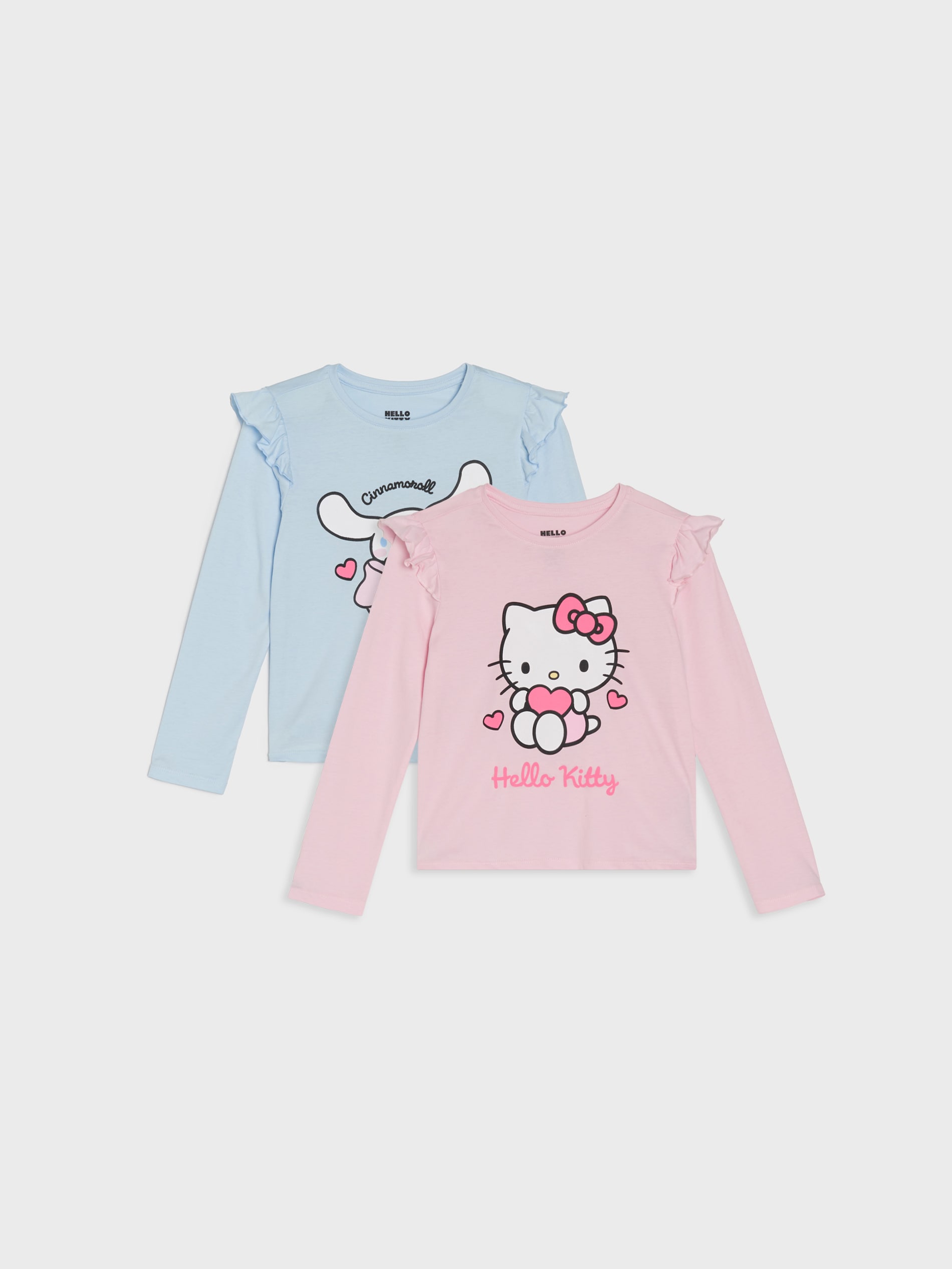 Sinsay - Bawełniana koszulka z nadrukiem Hello Kitty - wielobarwny