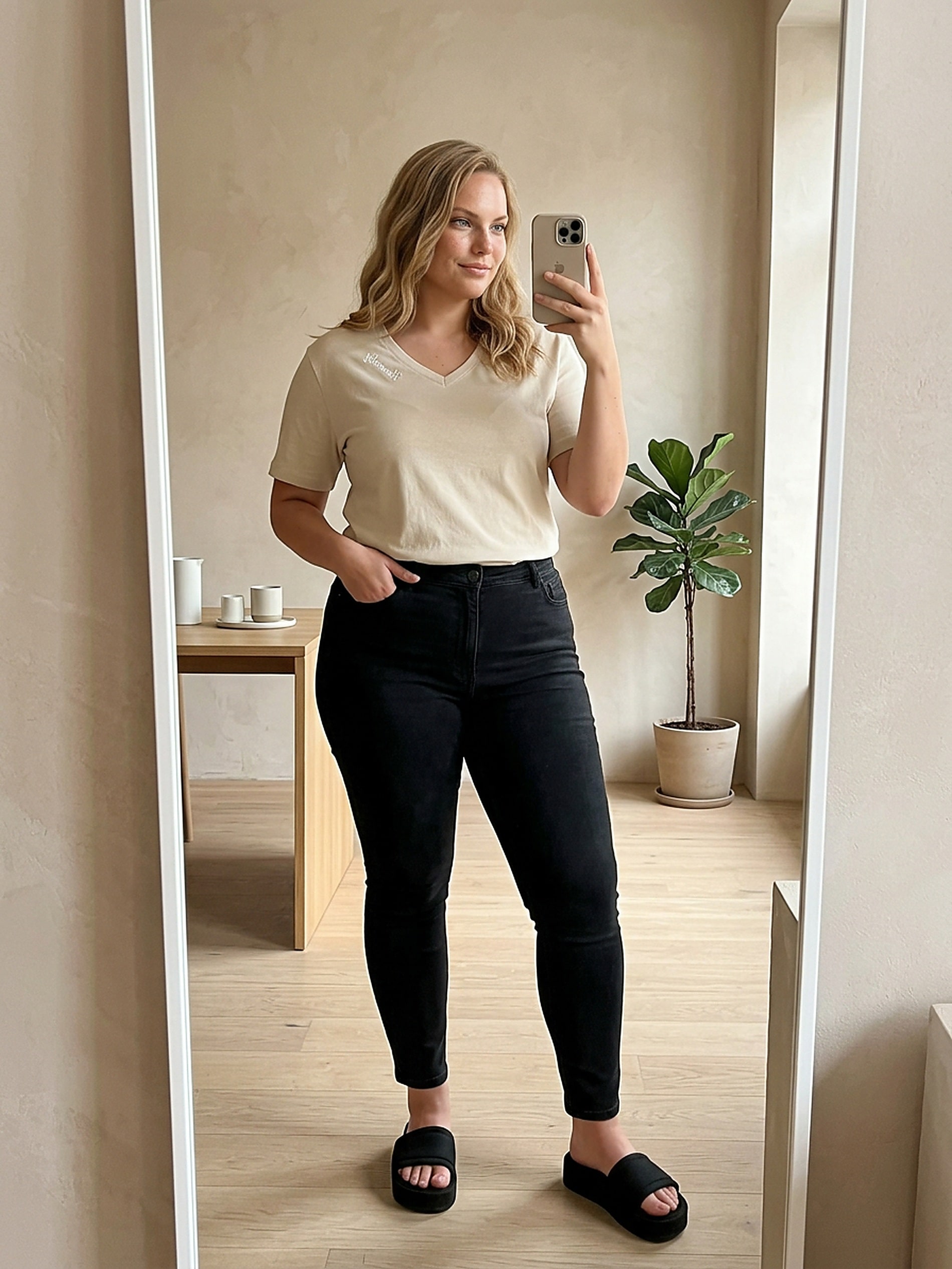 Sinsay - Spodnie jeansowe skinny Plus Size - czarny