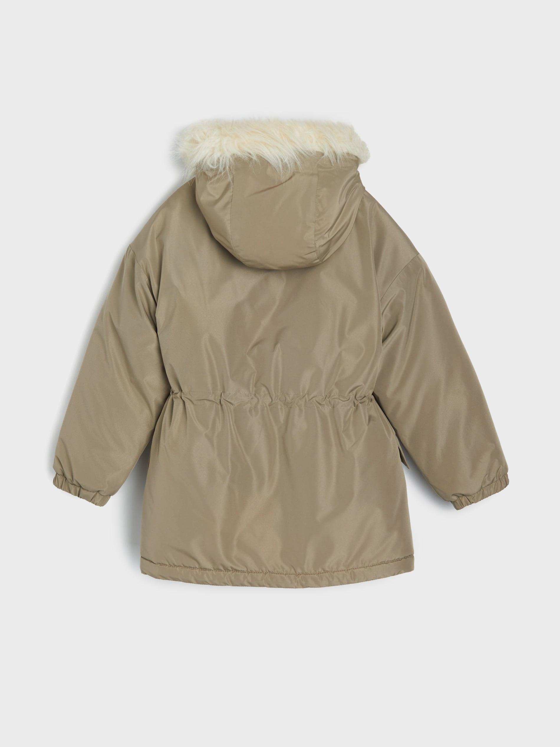 Sinsay - Μπουφάν με τεχνητό γούνινο - χακί φωτογραφία