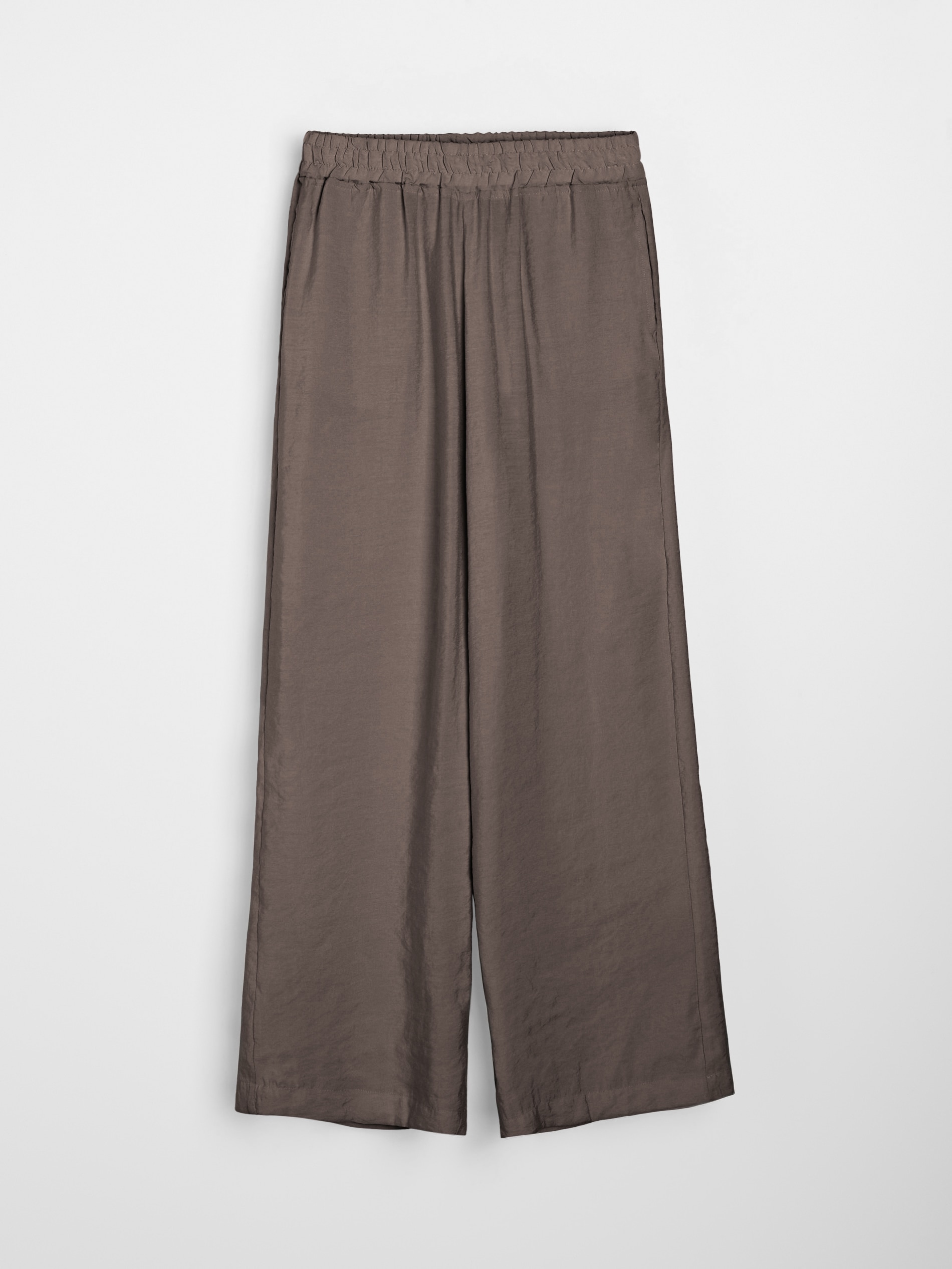Sinsay - Spodnie wide leg z modalem - kremowy