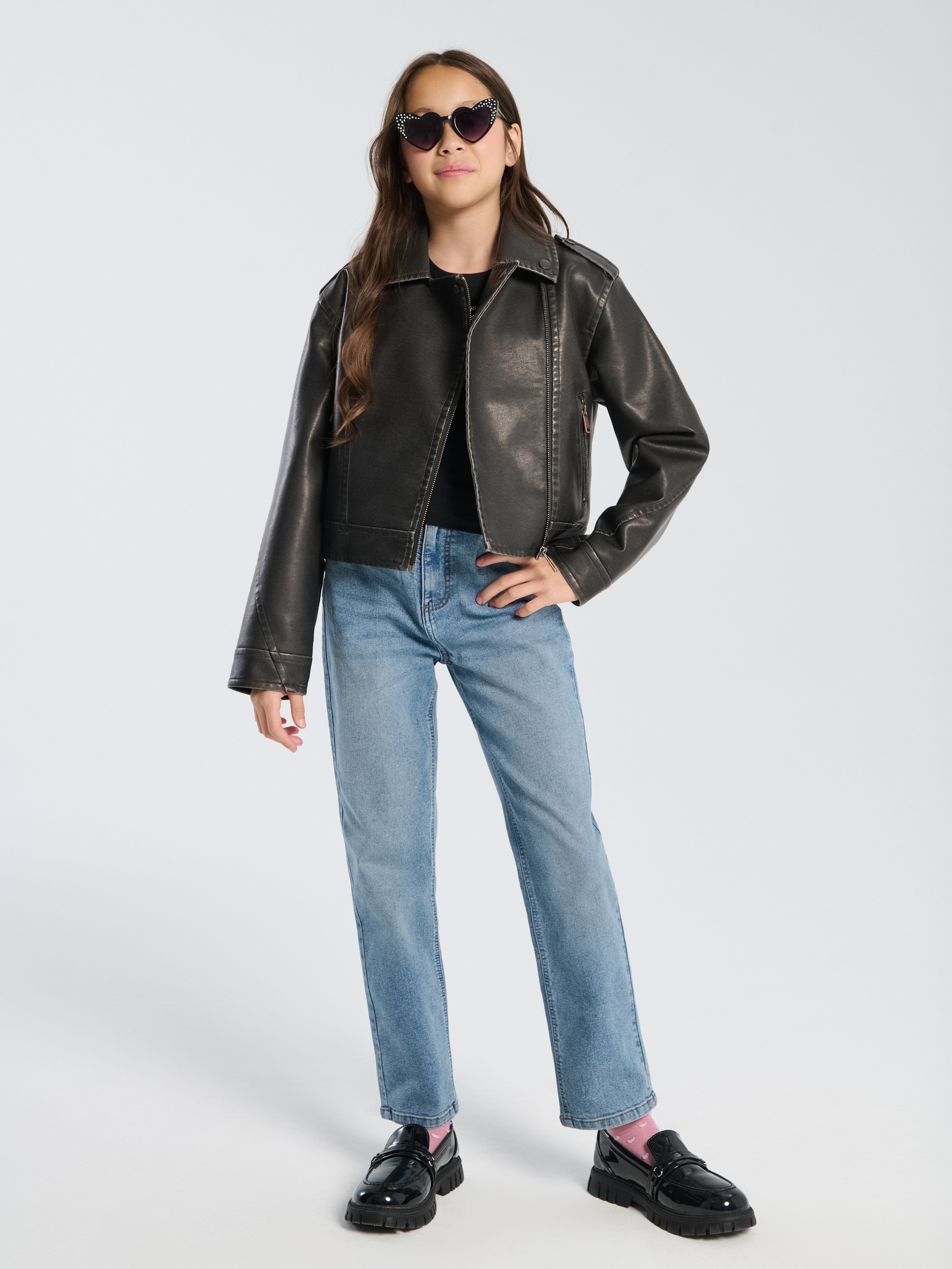 Sinsay - Jeansy high waist - niebieski