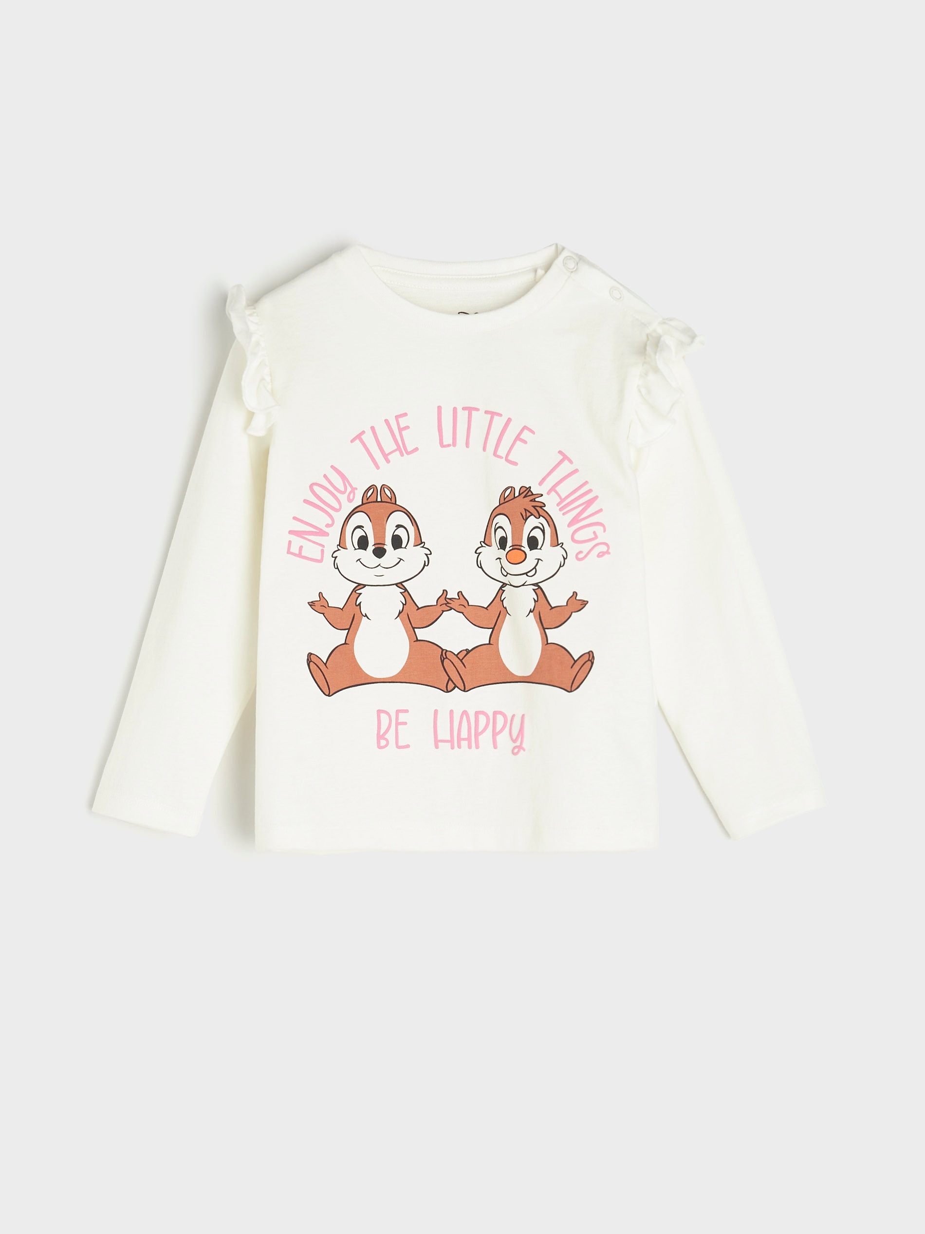 Sinsay - Chip ‘n’ Dale hosszú ujjú póló - Krém termék 2. képe