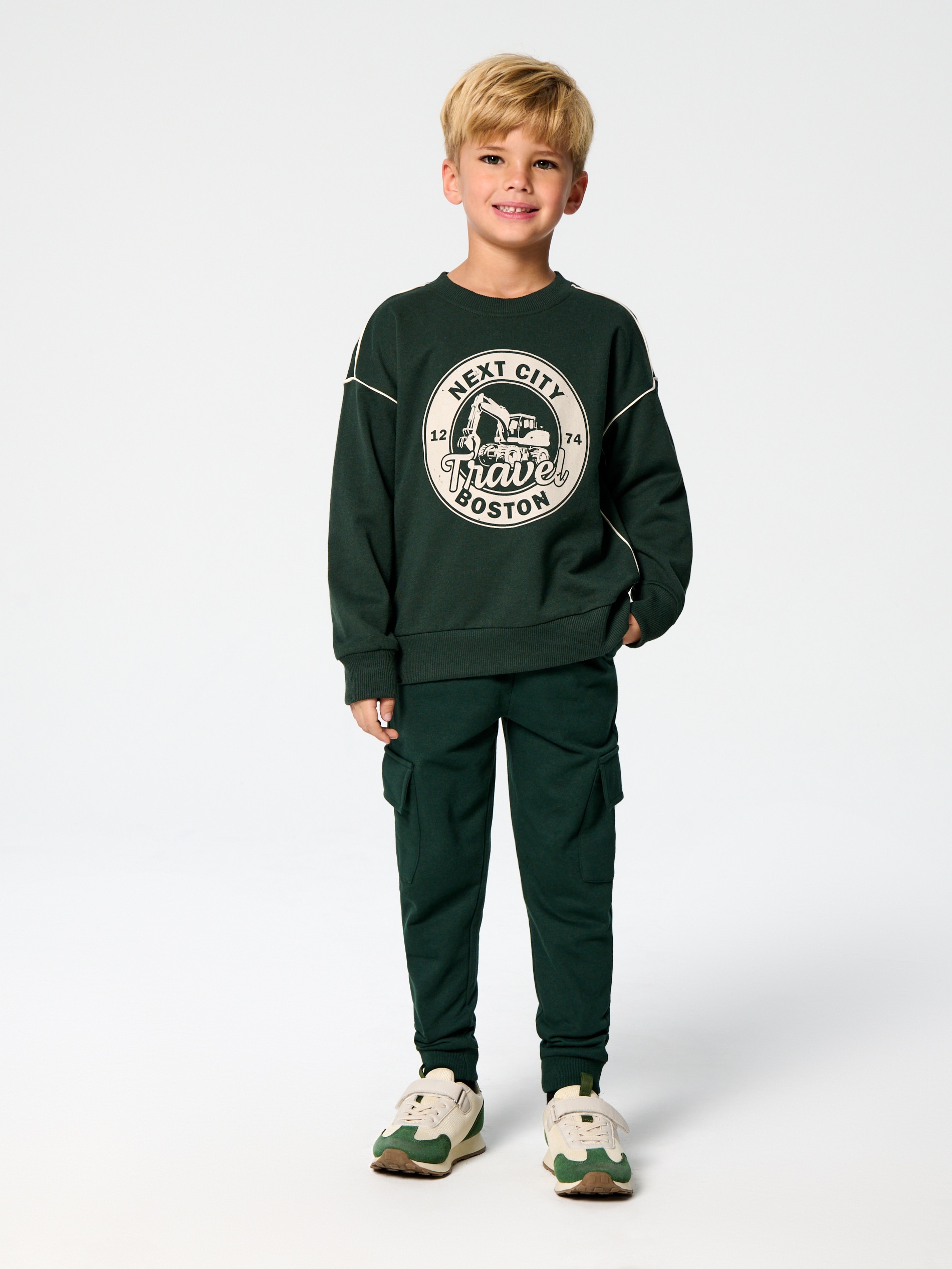 Sinsay - Spodnie slim z kieszeniami cargo - zielony