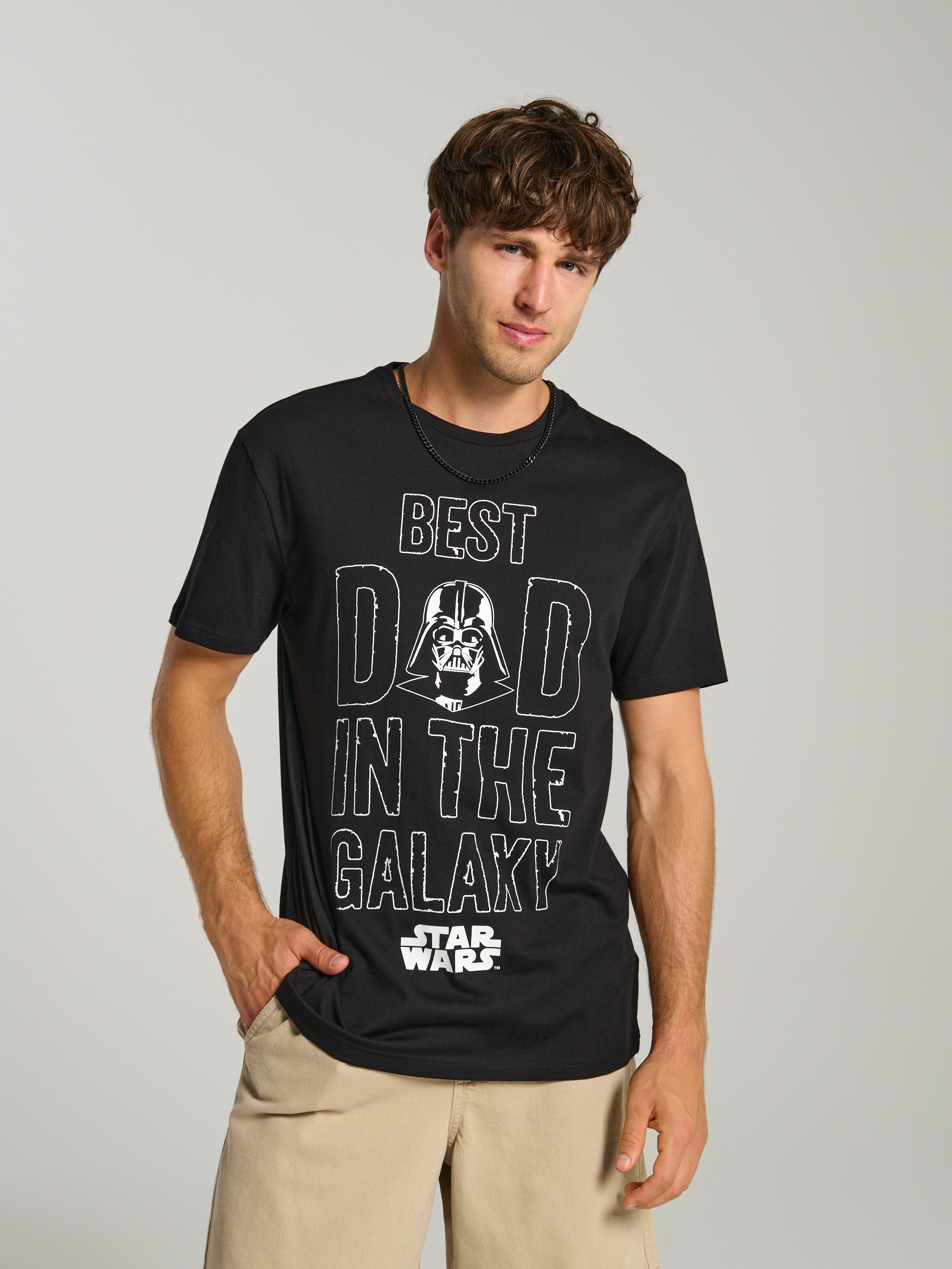 Sinsay - Koszulka z nadrukiem dla taty Star Wars - czarny