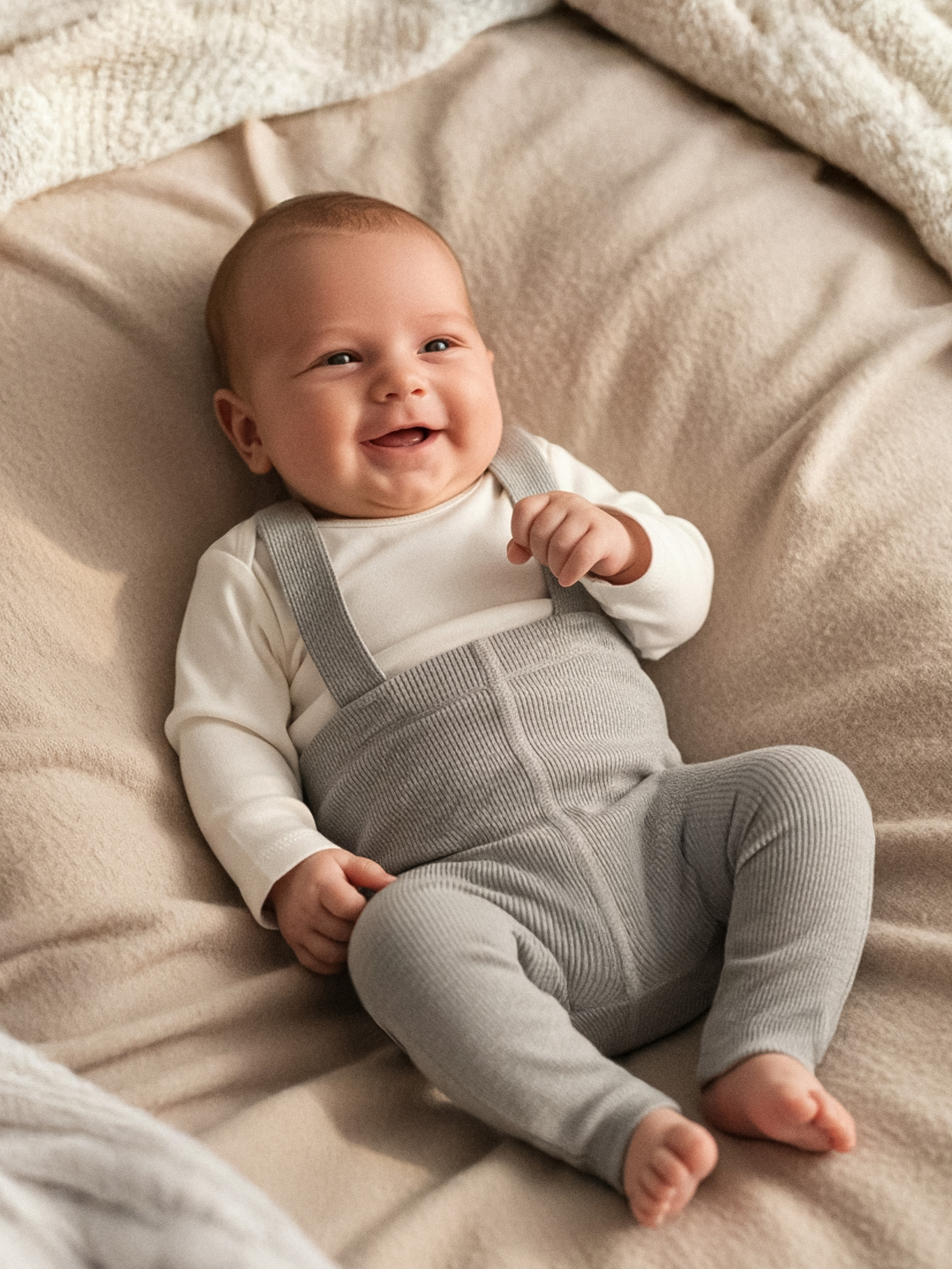 Sinsay - Bawełniany komplet z prążkowanej dzianiny - biały