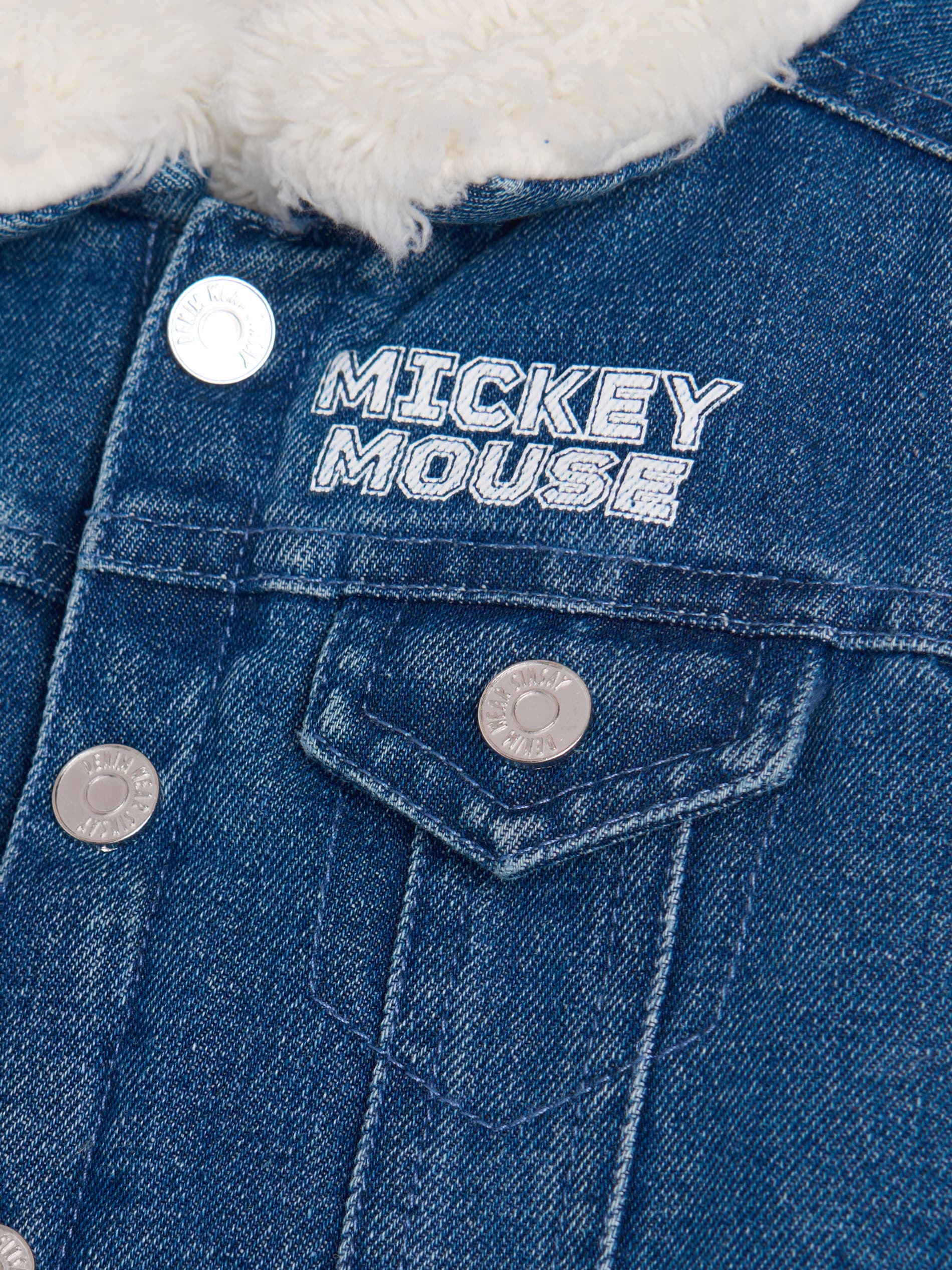 Sinsay - Geacă Din Denim Mouse Mickey - Albastru