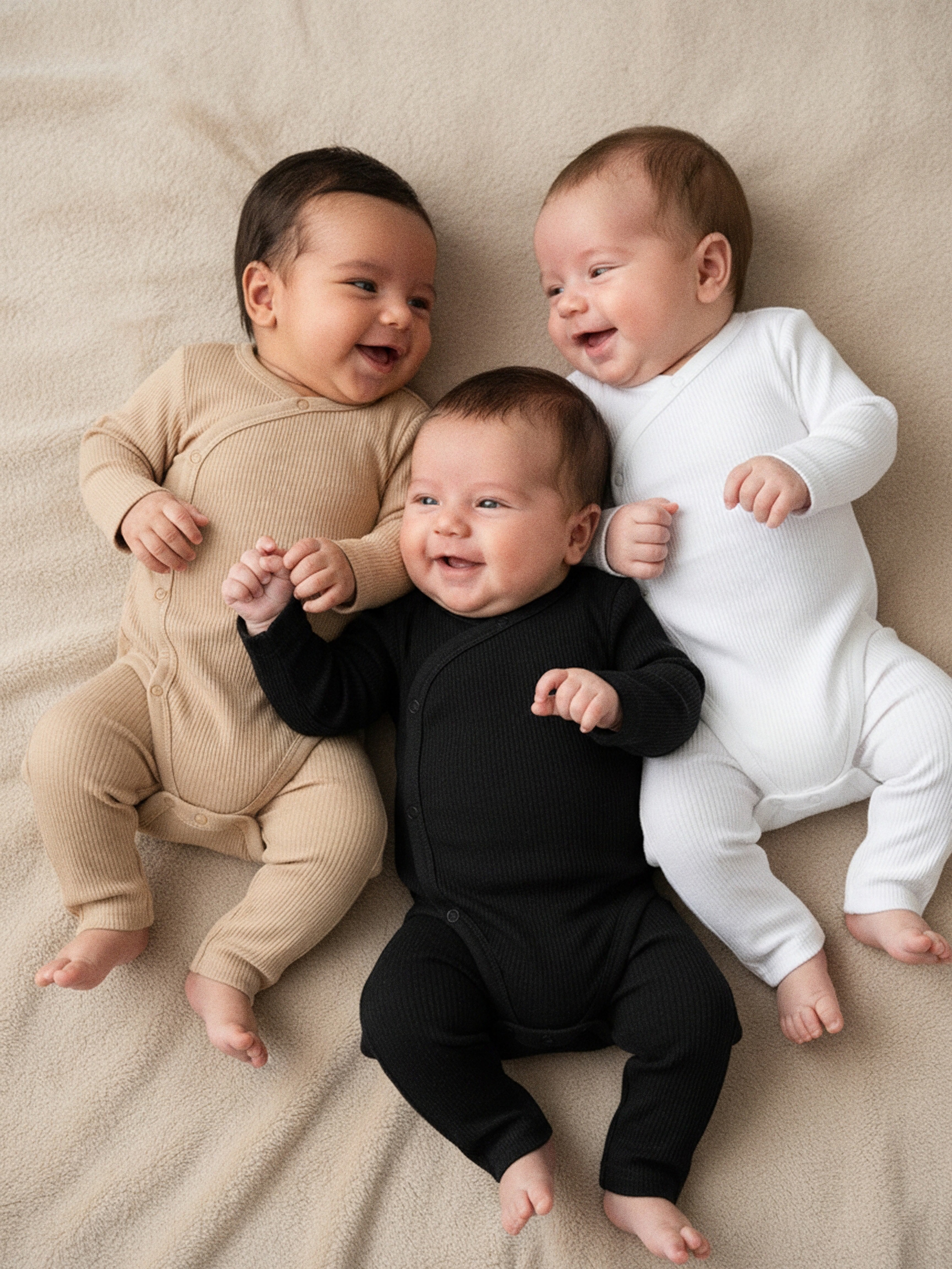 Sinsay - Prążkowane komplety dzianinowe 3 pack - biały