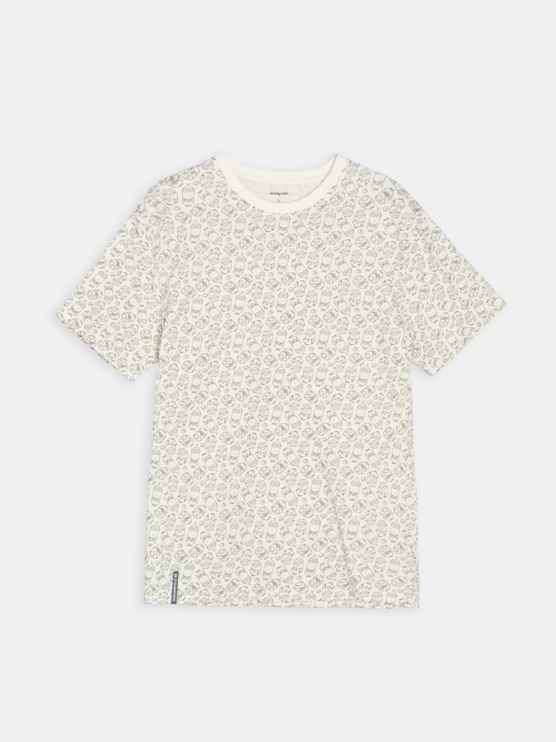 Sinsay - Βαμβακερό μπλουζάκι Minions - κρεμ φωτογραφία