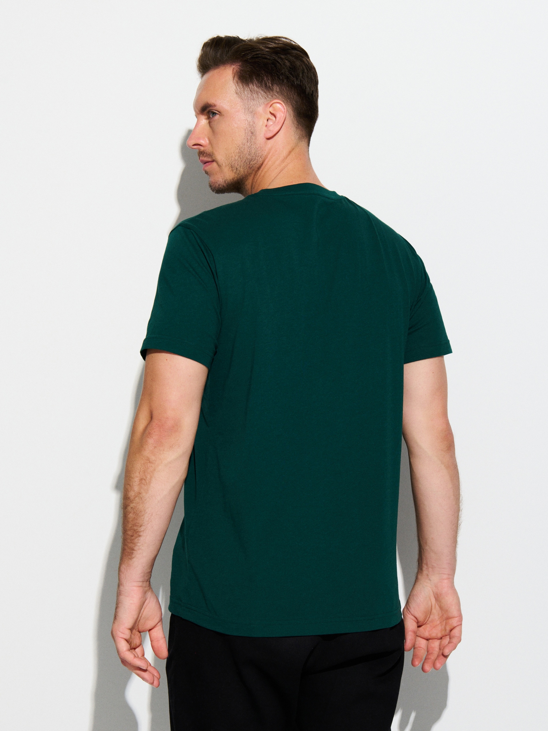 Sinsay - Βαμβακερό μπλουζάκι με στάμπα - σκουρο τιρκουαζ φωτογραφία