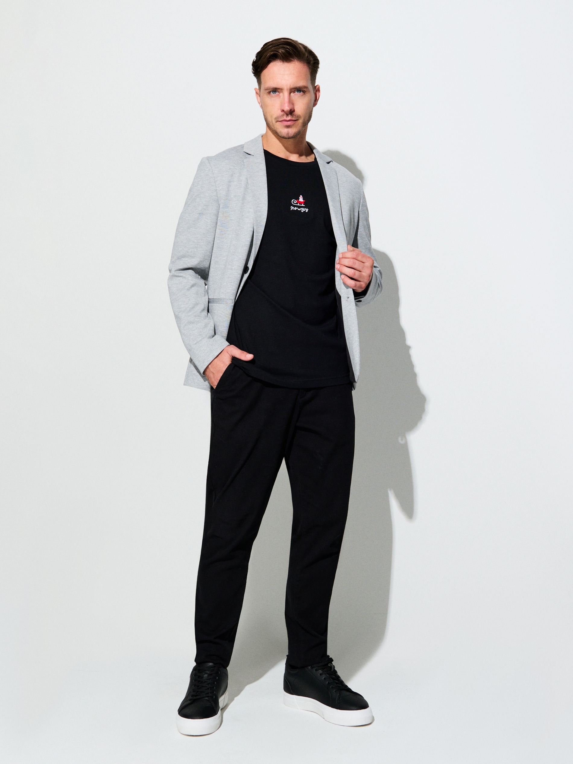 Sinsay - Βαμβακερό μπλουζάκι με στάμπα - μαυρο φωτογραφία