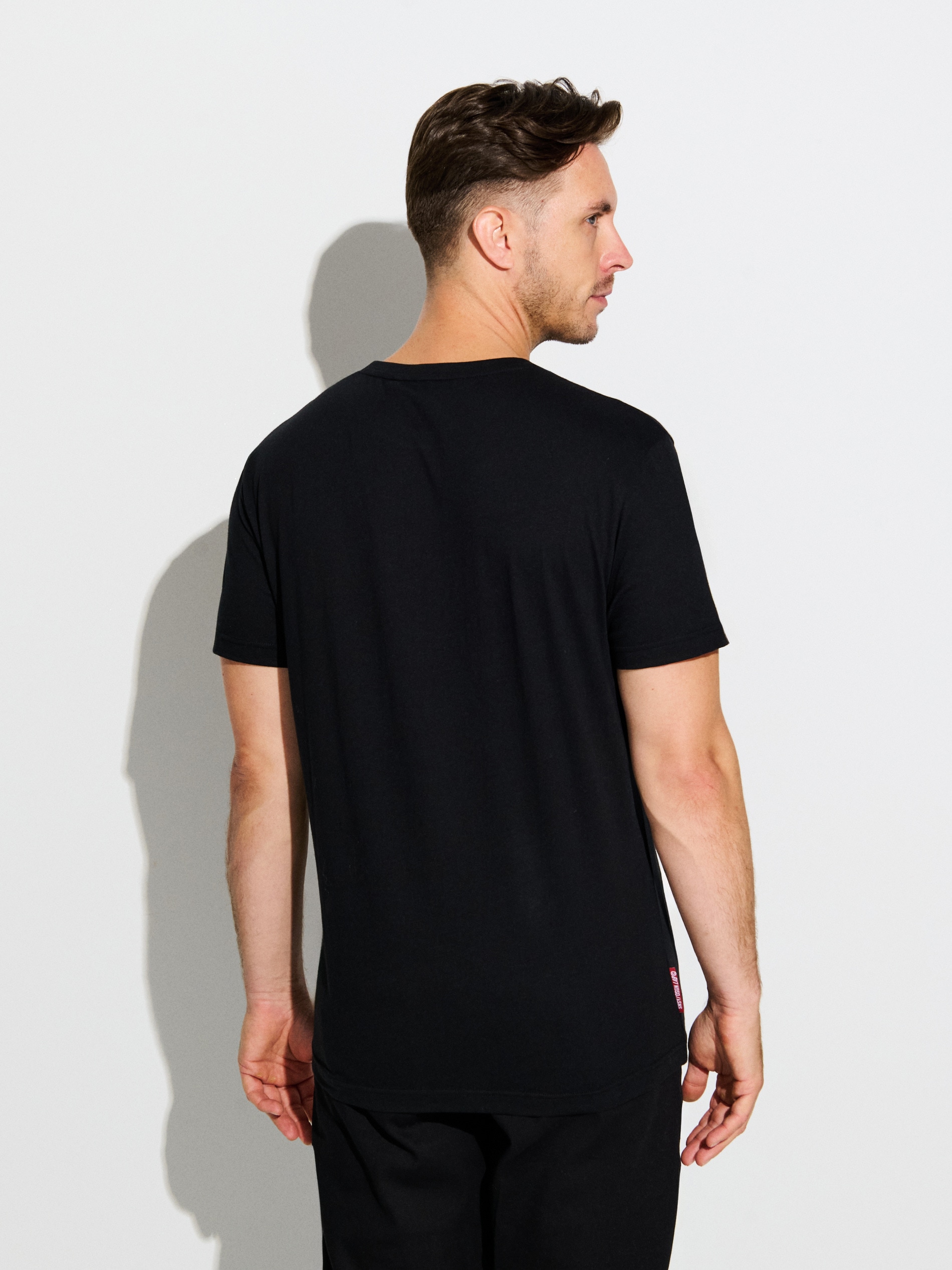 Sinsay - Βαμβακερό μπλουζάκι με στάμπα - μαυρο φωτογραφία