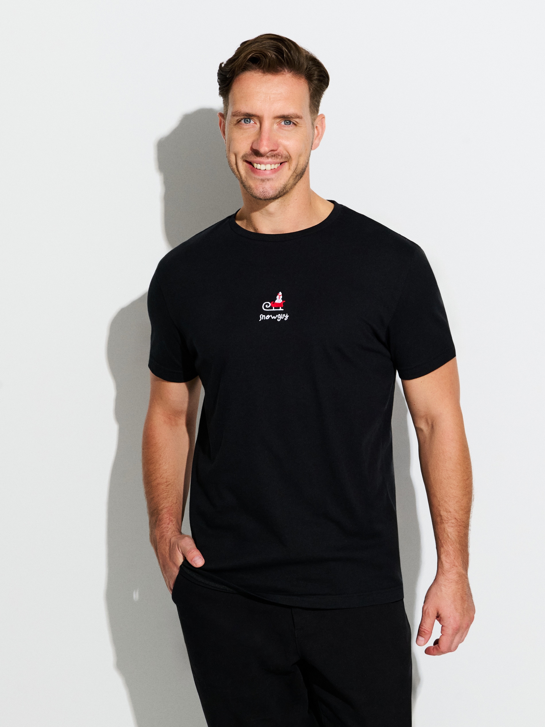 Sinsay - Βαμβακερό μπλουζάκι με στάμπα - μαυρο φωτογραφία