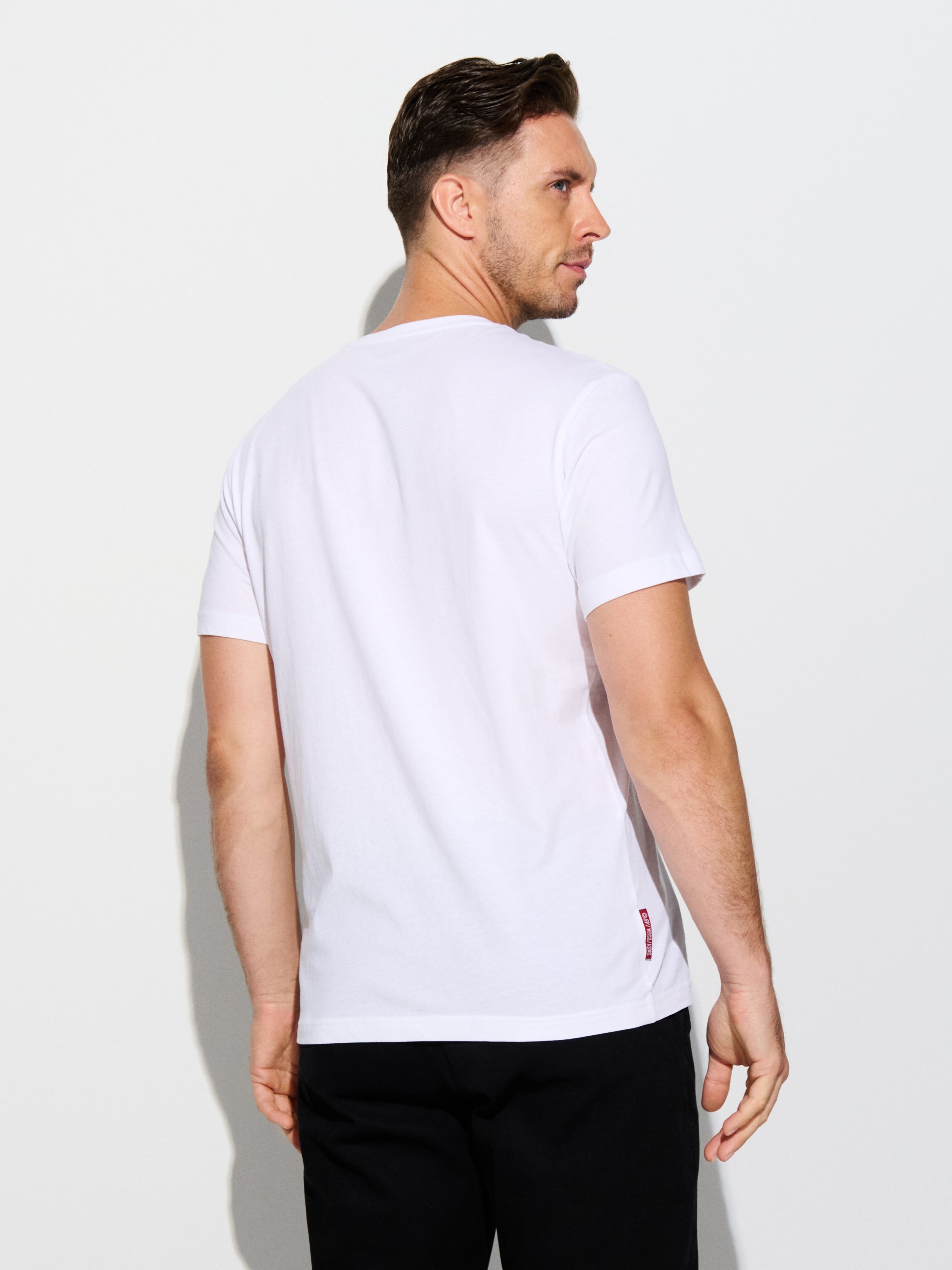 Sinsay - Κανονικό βαμβακερό t-shirt - λευκο φωτογραφία