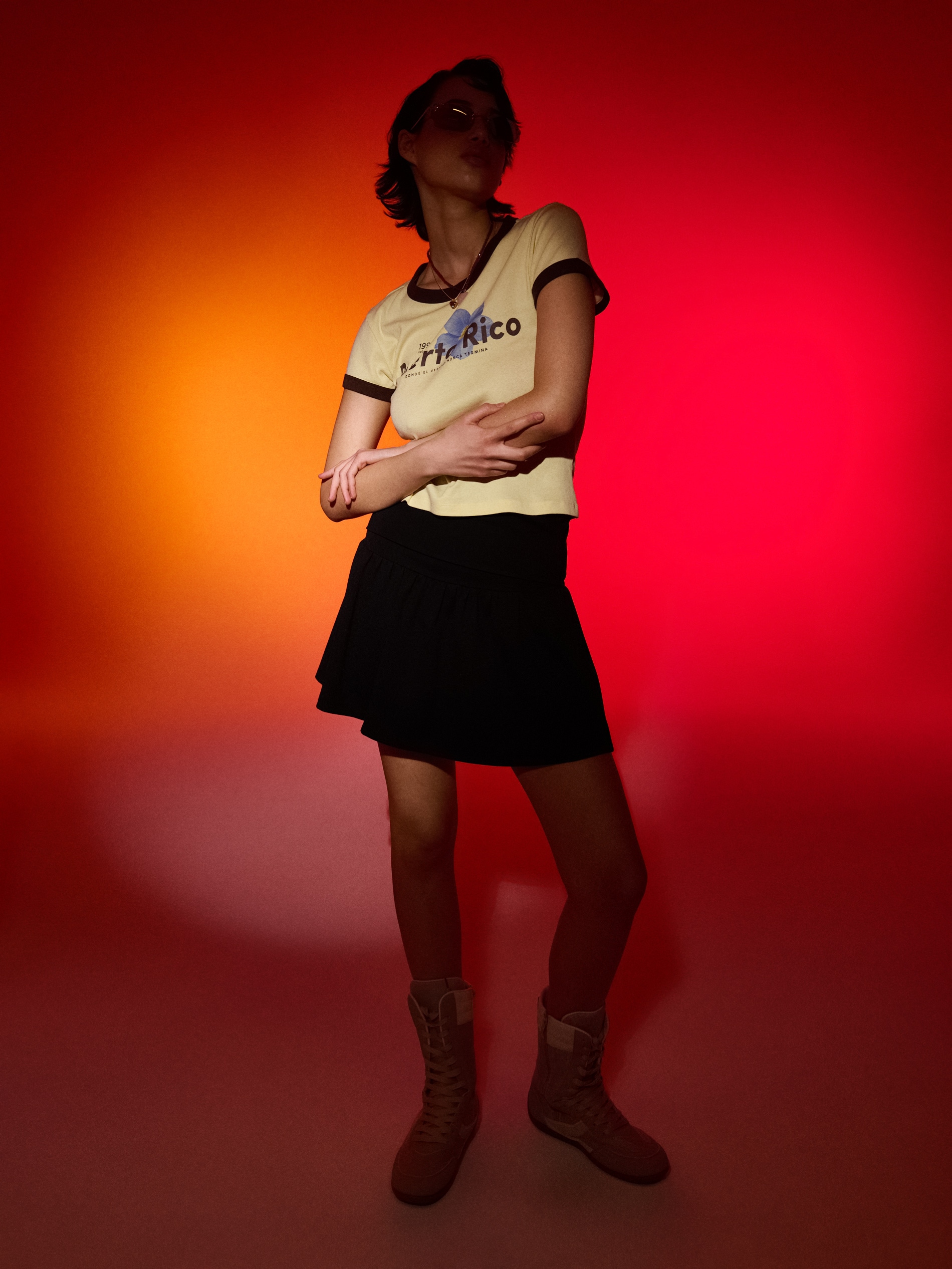 Sinsay - Plisowane skorty z wiskozą - czarny