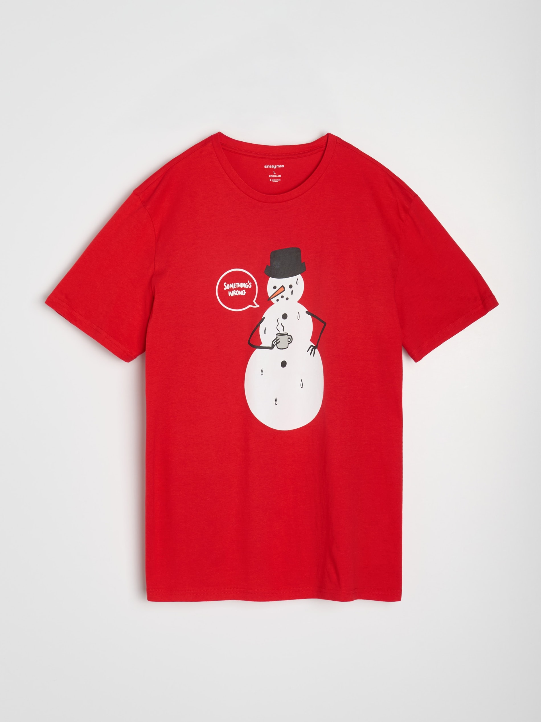 Sinsay - Μπλουζάκι με χριστουγεννιάτικο μοτίβο - κοκκινο φωτογραφία