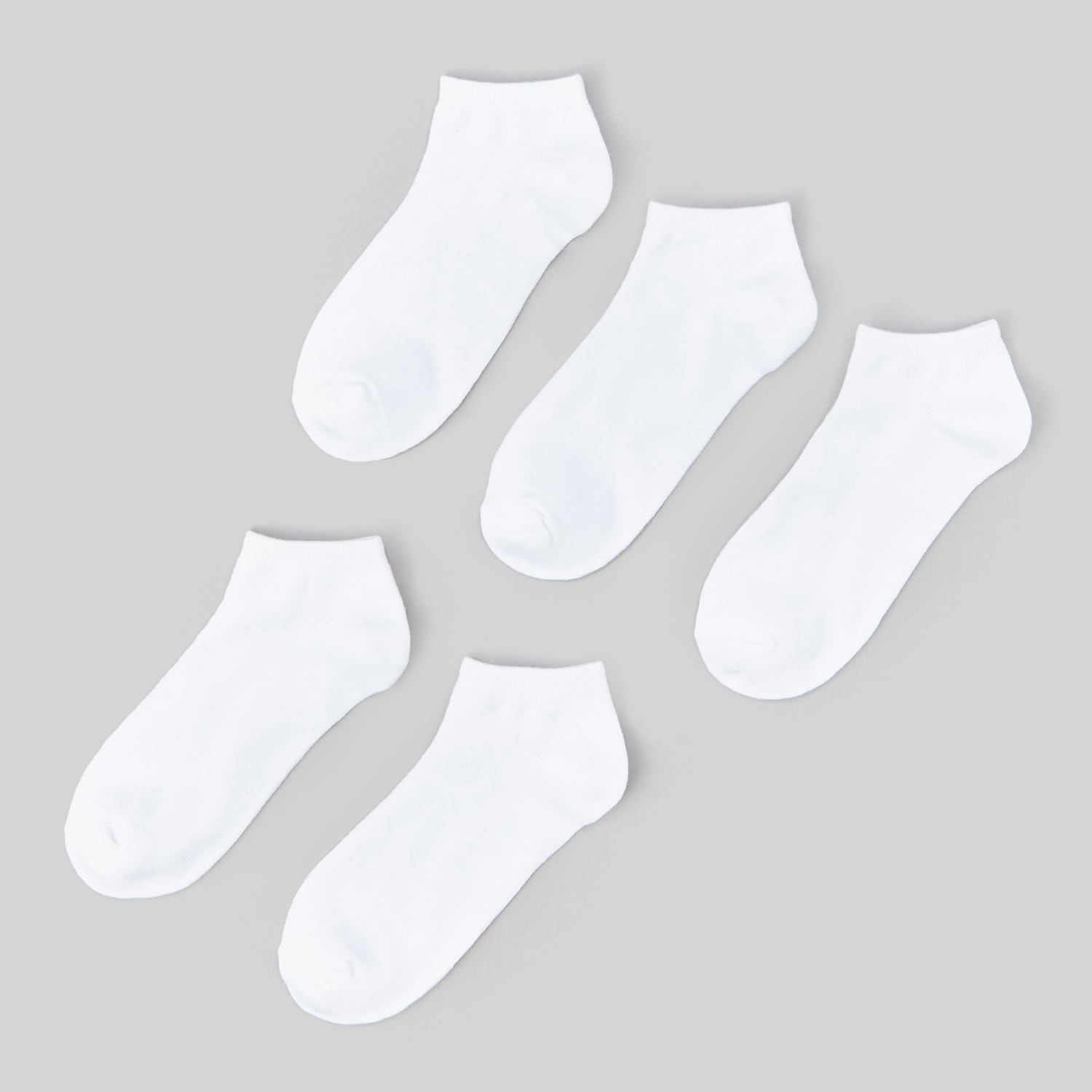 Levně Sinsay - Sada 5 párů ponožek s vysokým podílem bavlny - Bílá