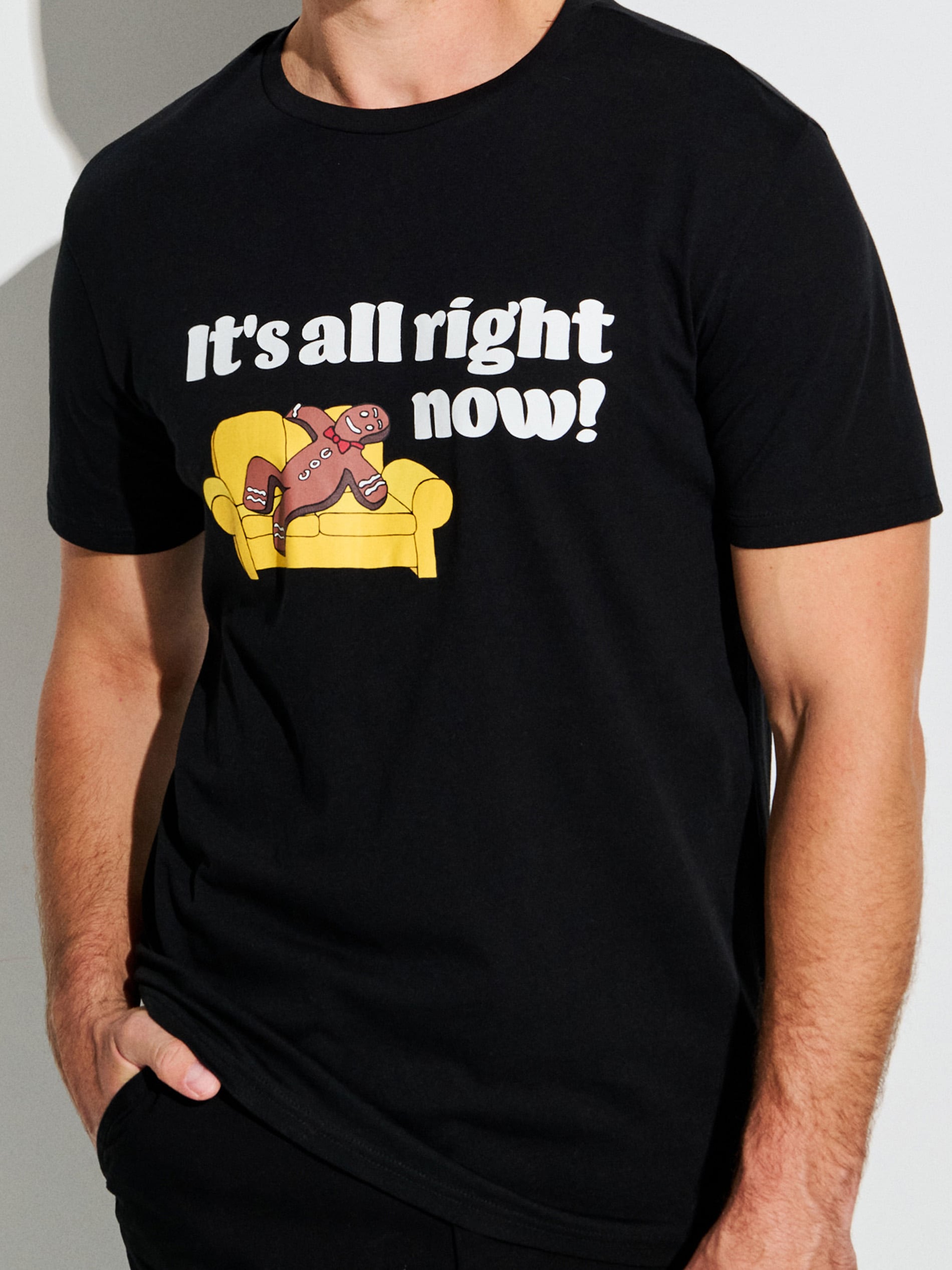 Sinsay - Βαμβακερό μπλουζάκι με στάμπα - μαυρο φωτογραφία