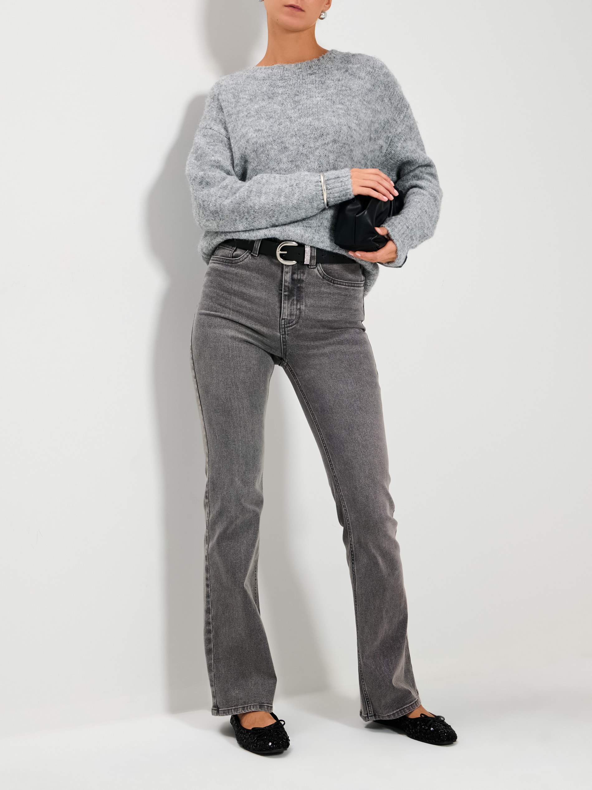 Sinsay - Πουλόβερ με μακριά μανίκια - ανοιχτό γκρι φωτογραφία