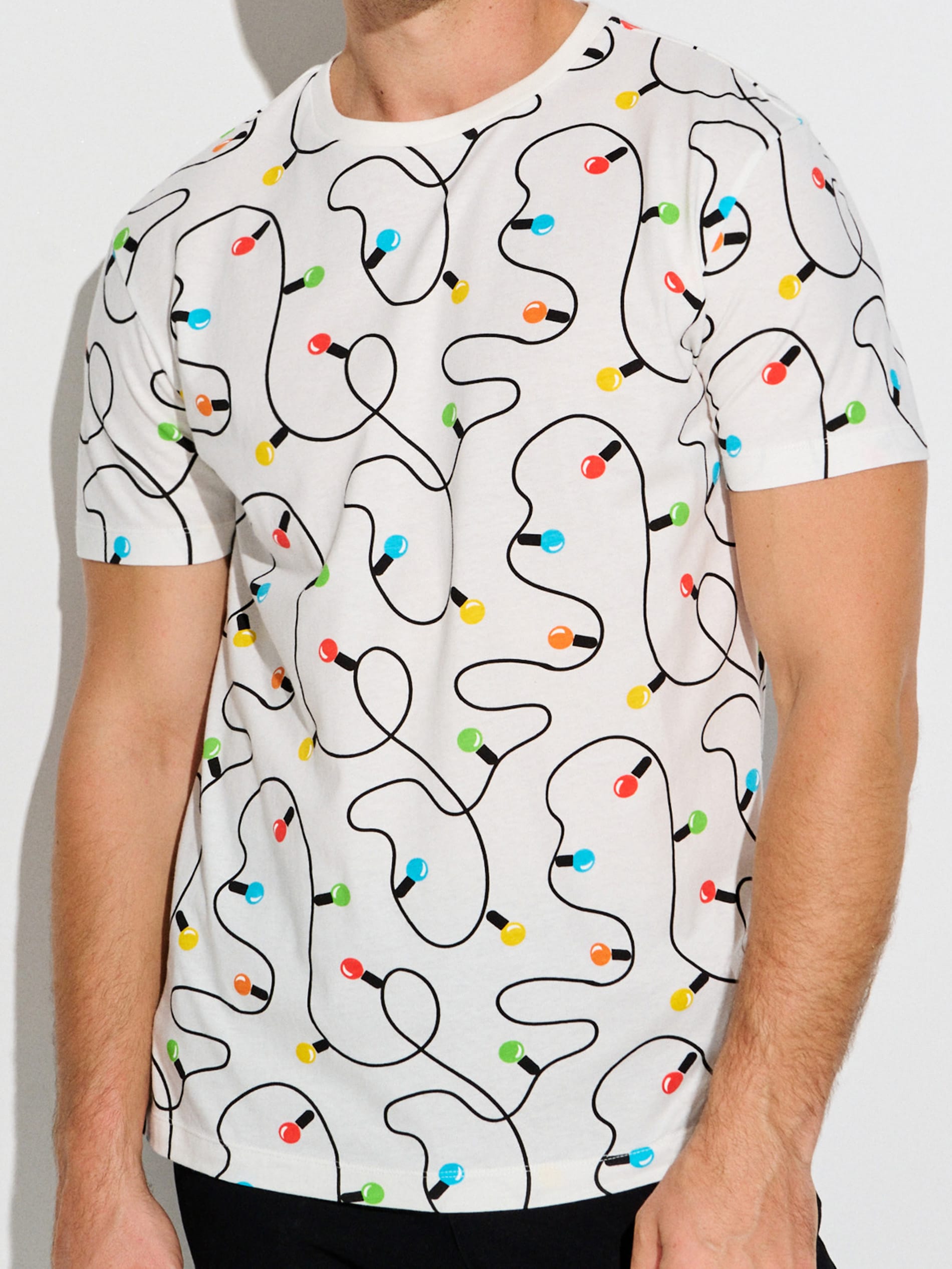 Sinsay - Μπλουζάκι με χριστουγεννιάτικο μοτίβο - κρεμ φωτογραφία