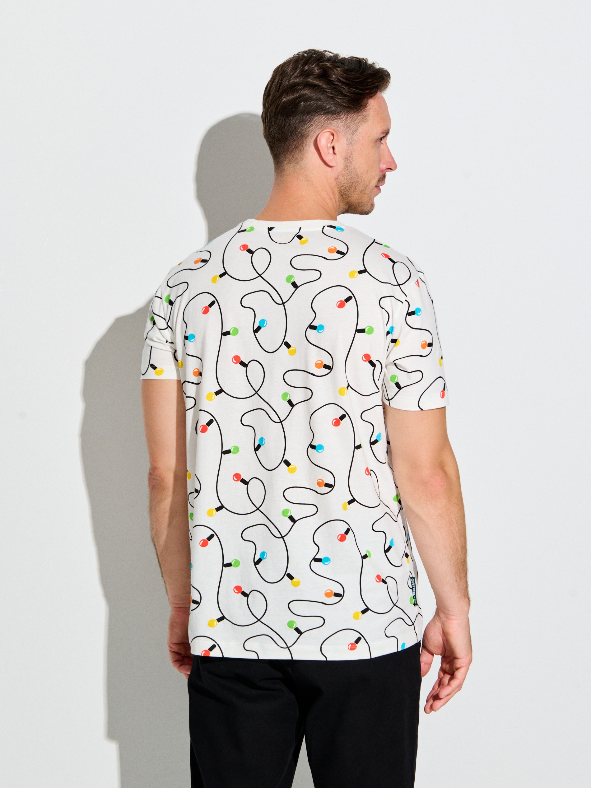 Sinsay - Μπλουζάκι με χριστουγεννιάτικο μοτίβο - κρεμ φωτογραφία