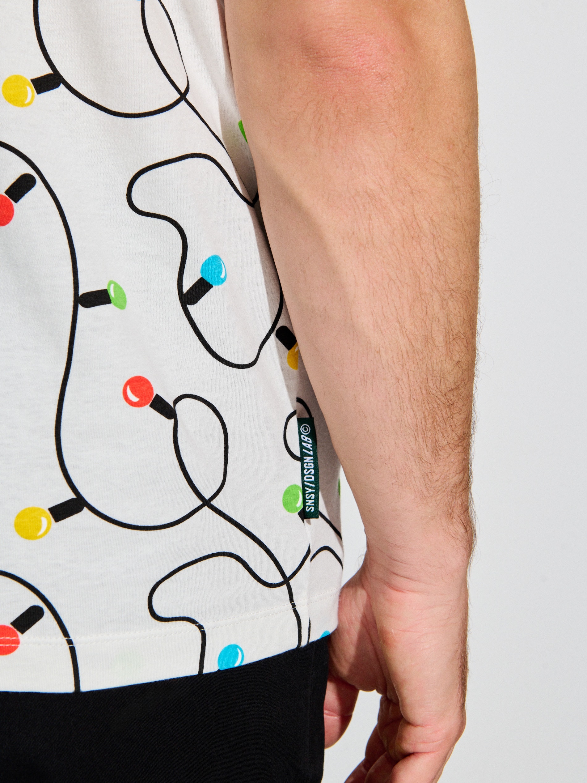 Sinsay - Μπλουζάκι με χριστουγεννιάτικο μοτίβο - κρεμ φωτογραφία