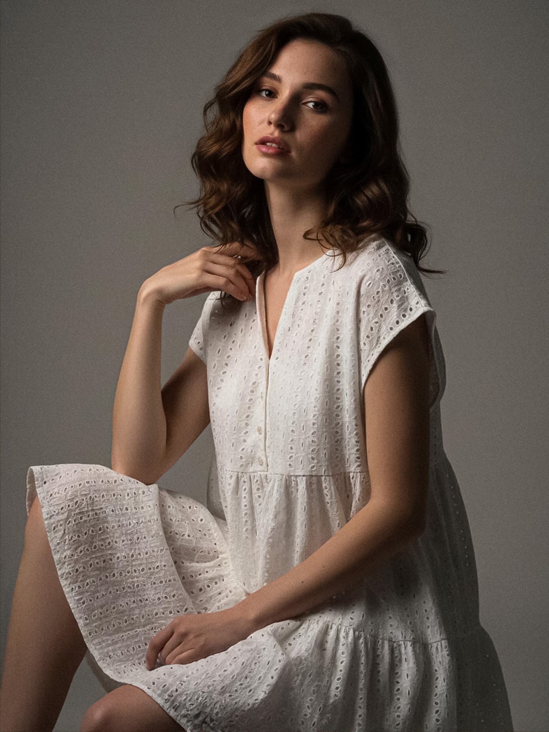 Sinsay - Δαντελένιο μίνι φόρεμα - λευκο φωτογραφία