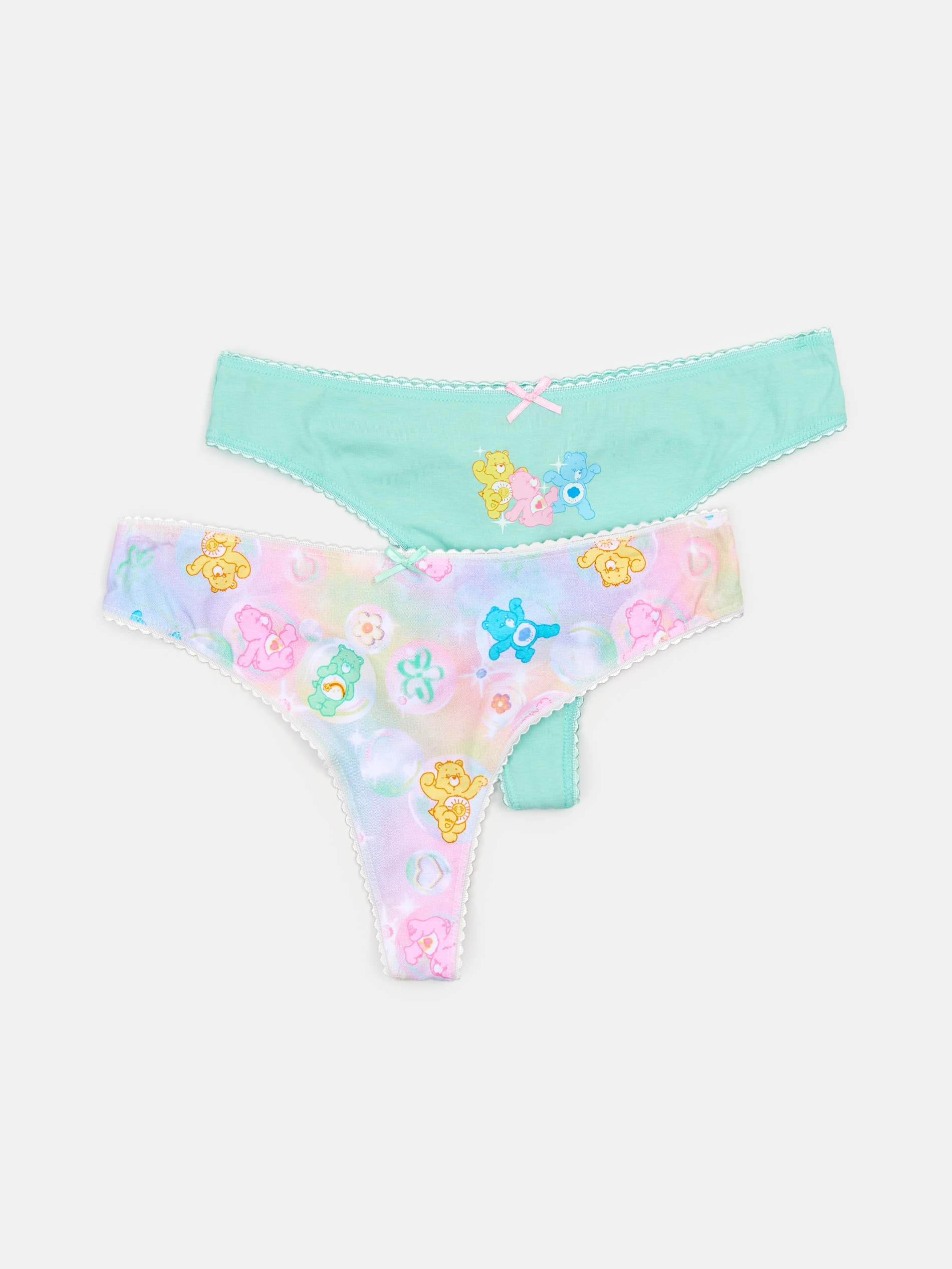 Sinsay - Bawełniane stringi 2 pack Care Bears - wielobarwny